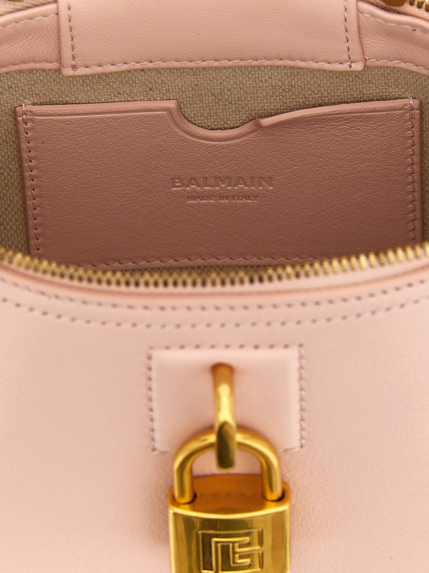 Balmain Pulse Bos Taurus Calf Suede Leather Vanity Handbag - Multicolor Pink