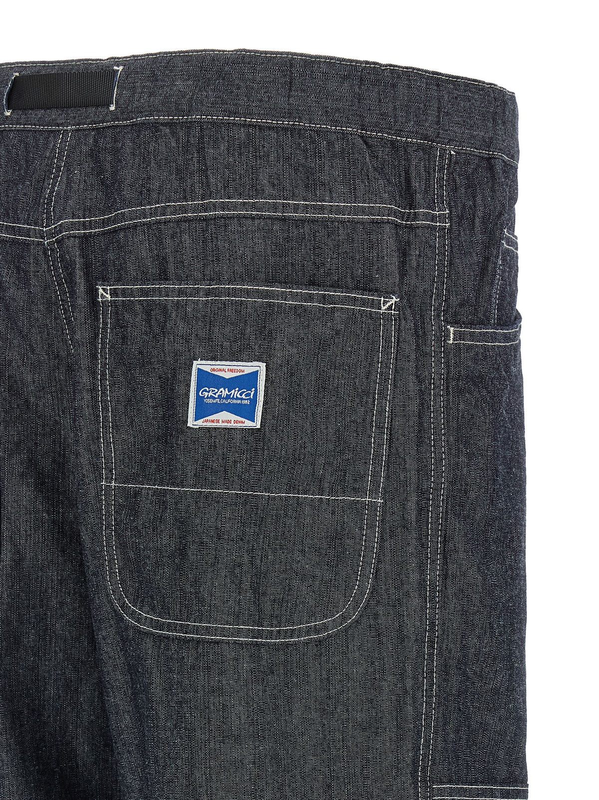 Gramicci Japanese Men's Straight Leg Denim Cotton Jeans - Blue