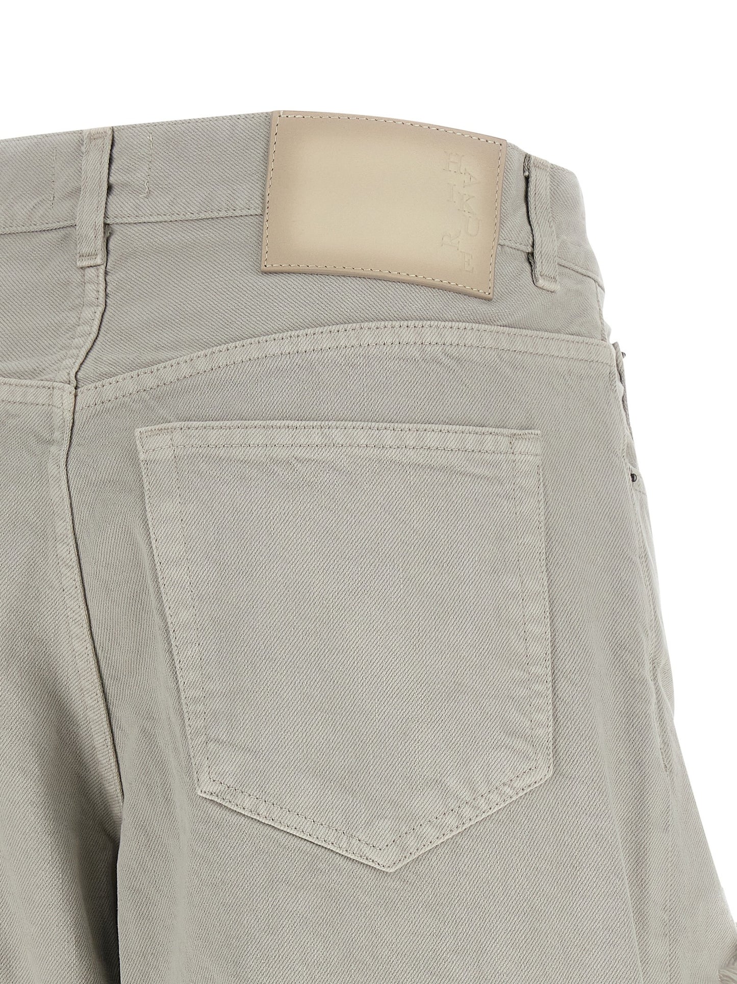 Haikure Bonnie Women's Flared Wide Denim Cotton Satin Jeans - Gray