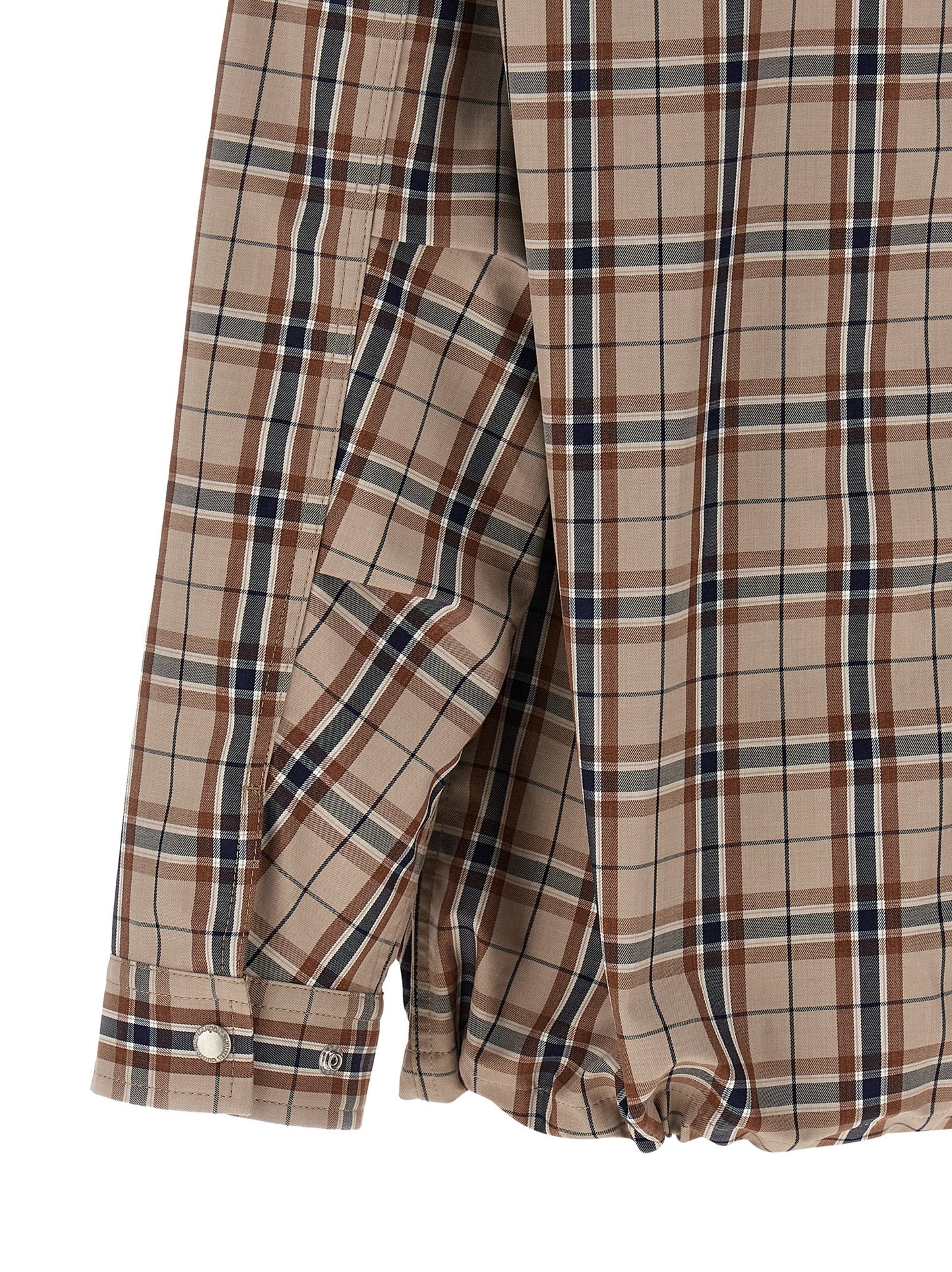 Comme Des Garçons Men's Overshirt Nylon Cotton Polyester Overcoat - Beige Print
