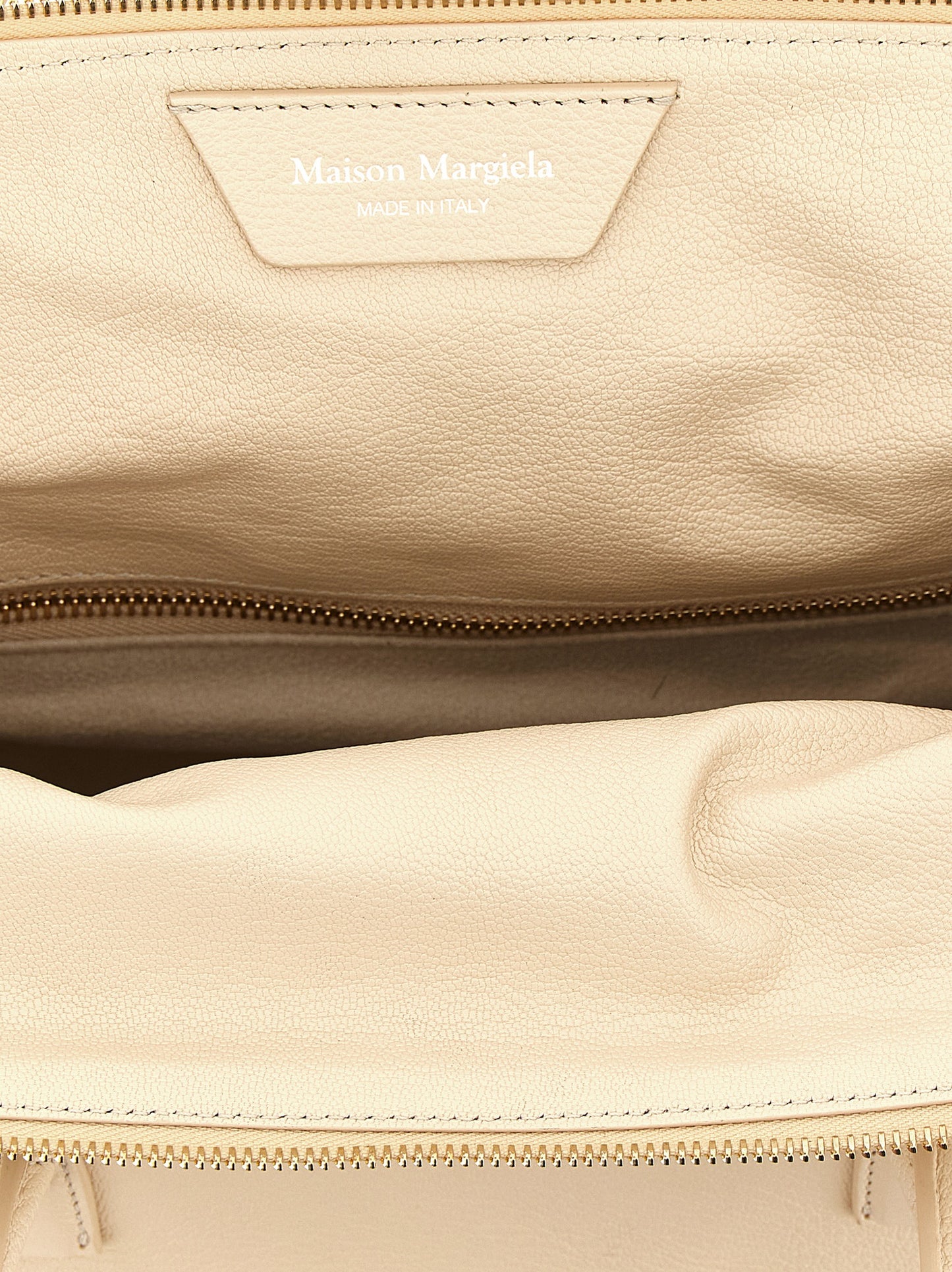 Maison Margiela 5 Ac Four Stitches Viscose Goat Leather & Fur East West Handbag - Multicolor Pink Signature