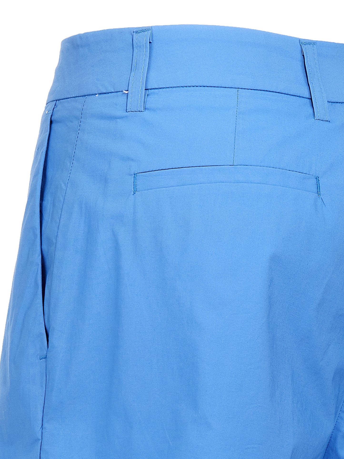THELATEST Women's Stretch Cotton Bermuda Shorts - Light Blue