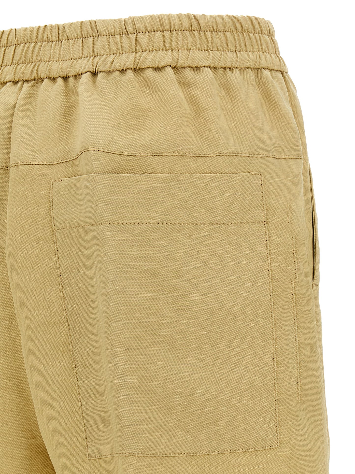 NUDE Women's Linen & Viscose Bermuda Shorts - Beige Nude