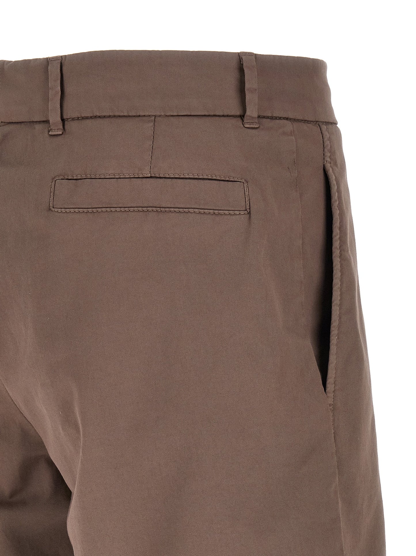 Brunello Cucinelli Men's Relaxed Fit Stretch Cotton Bermuda Shorts - Brown