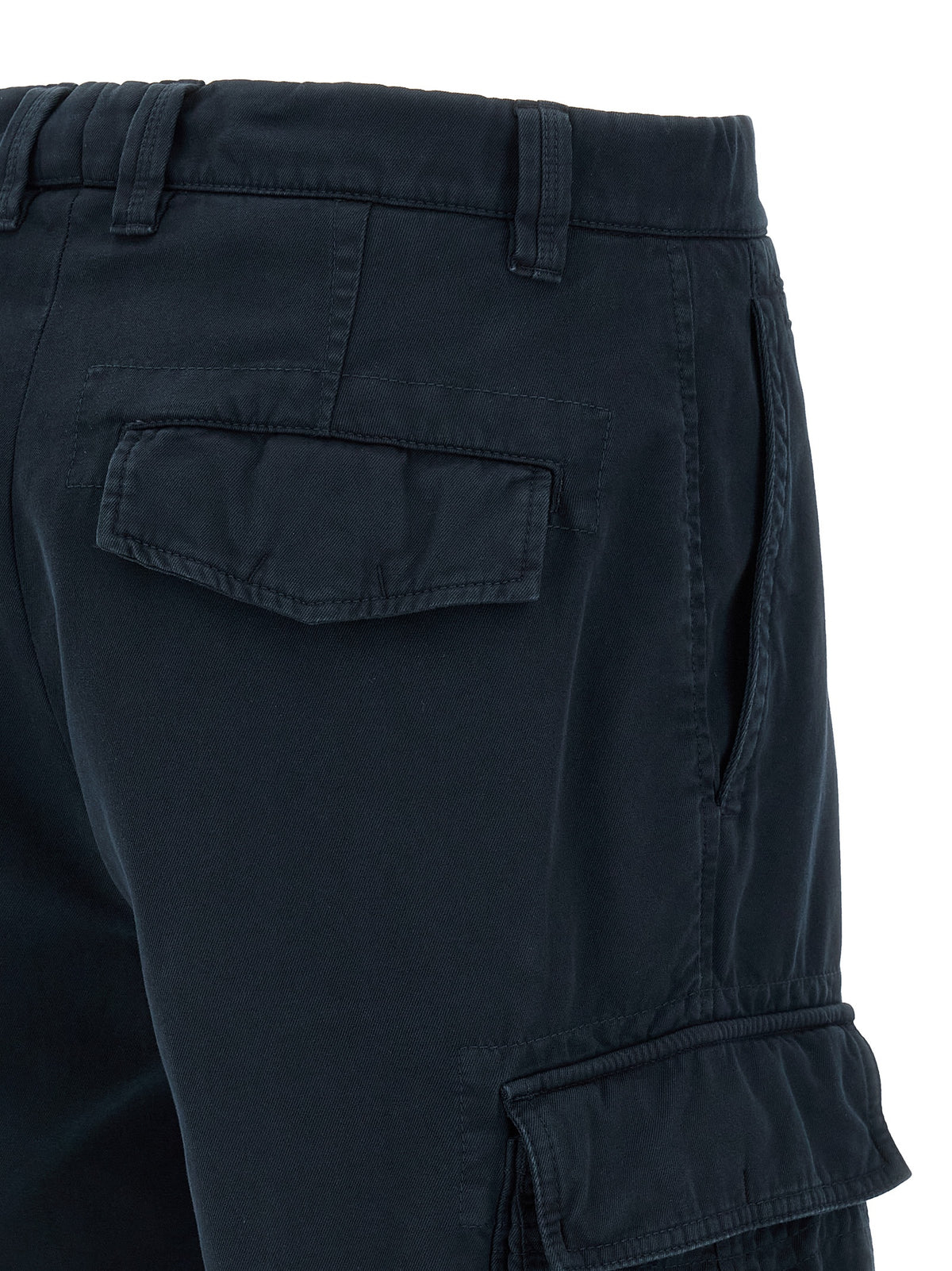Brunello Cucinelli Men's Cotton Bermuda Shorts - Blue