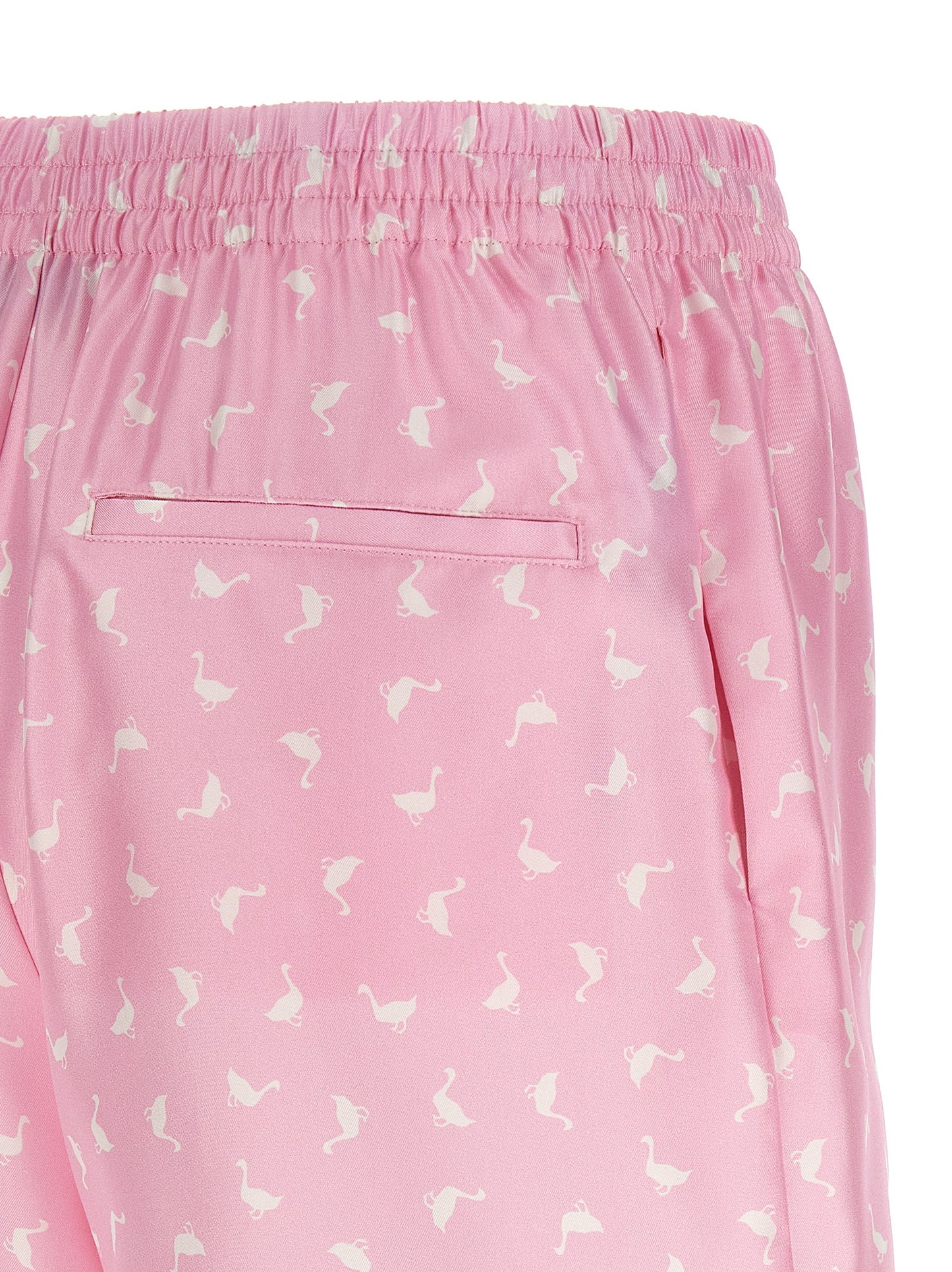 Moschino Women's Silk Twill Cargo Shorts - Multicolor Pink Print