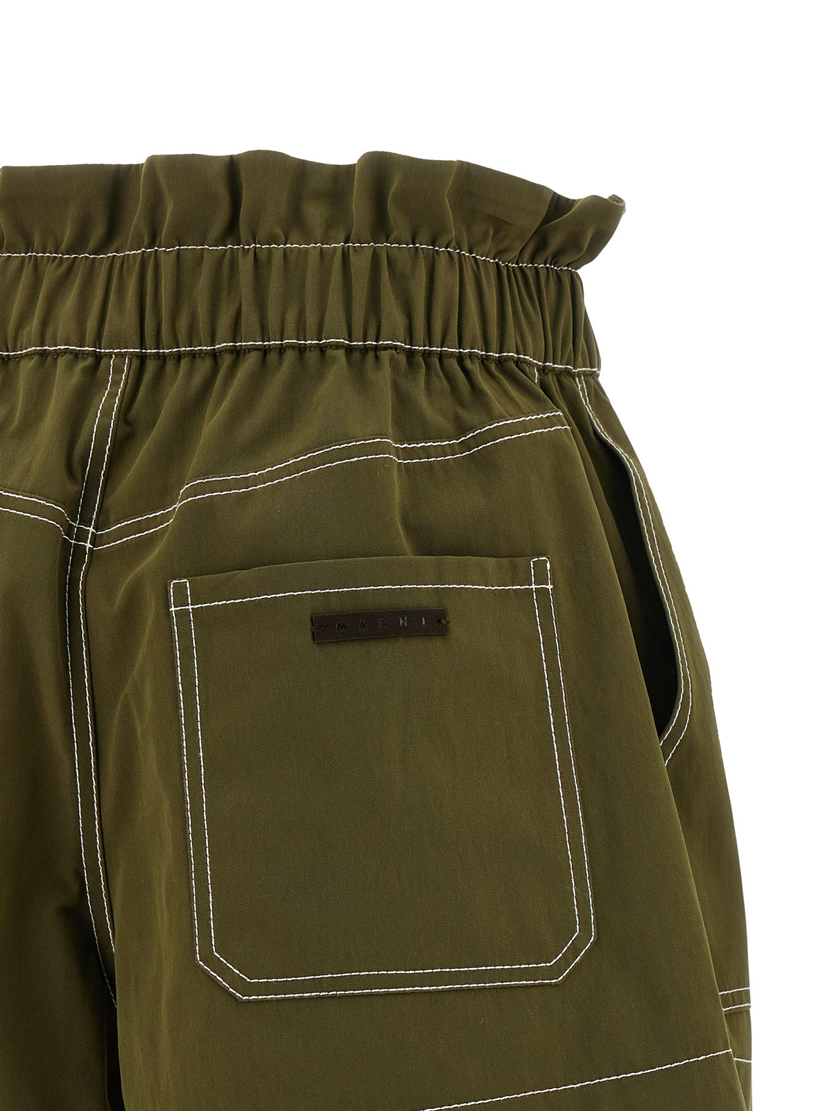 Marni Marni Women's Polyamide Cotton Bermuda Shorts - Bicolour Green