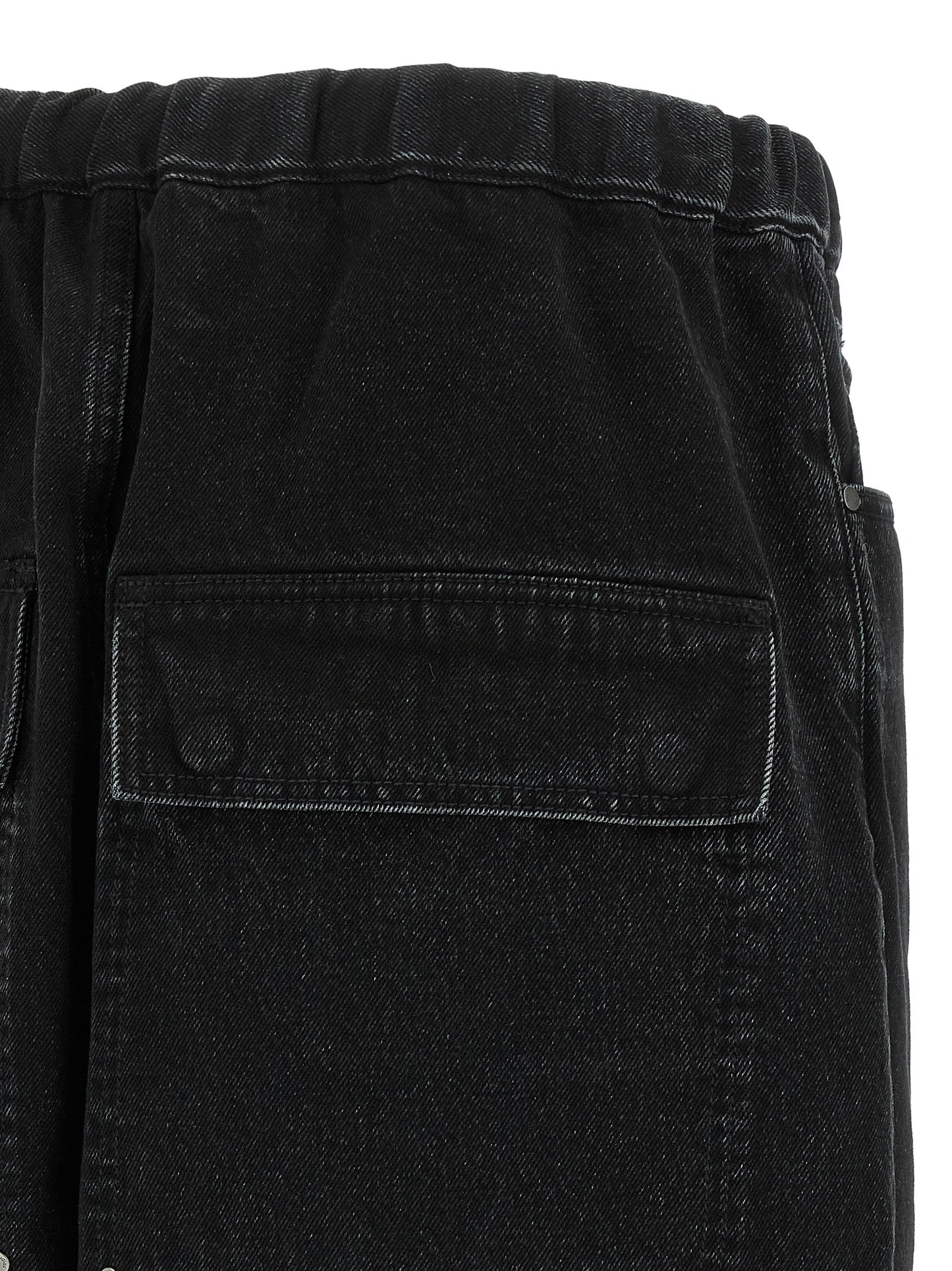 Denim Shorts by Entire Studios for men in denim cotton black features an unrivaled comfort wide and short with an unrivaled comfort .