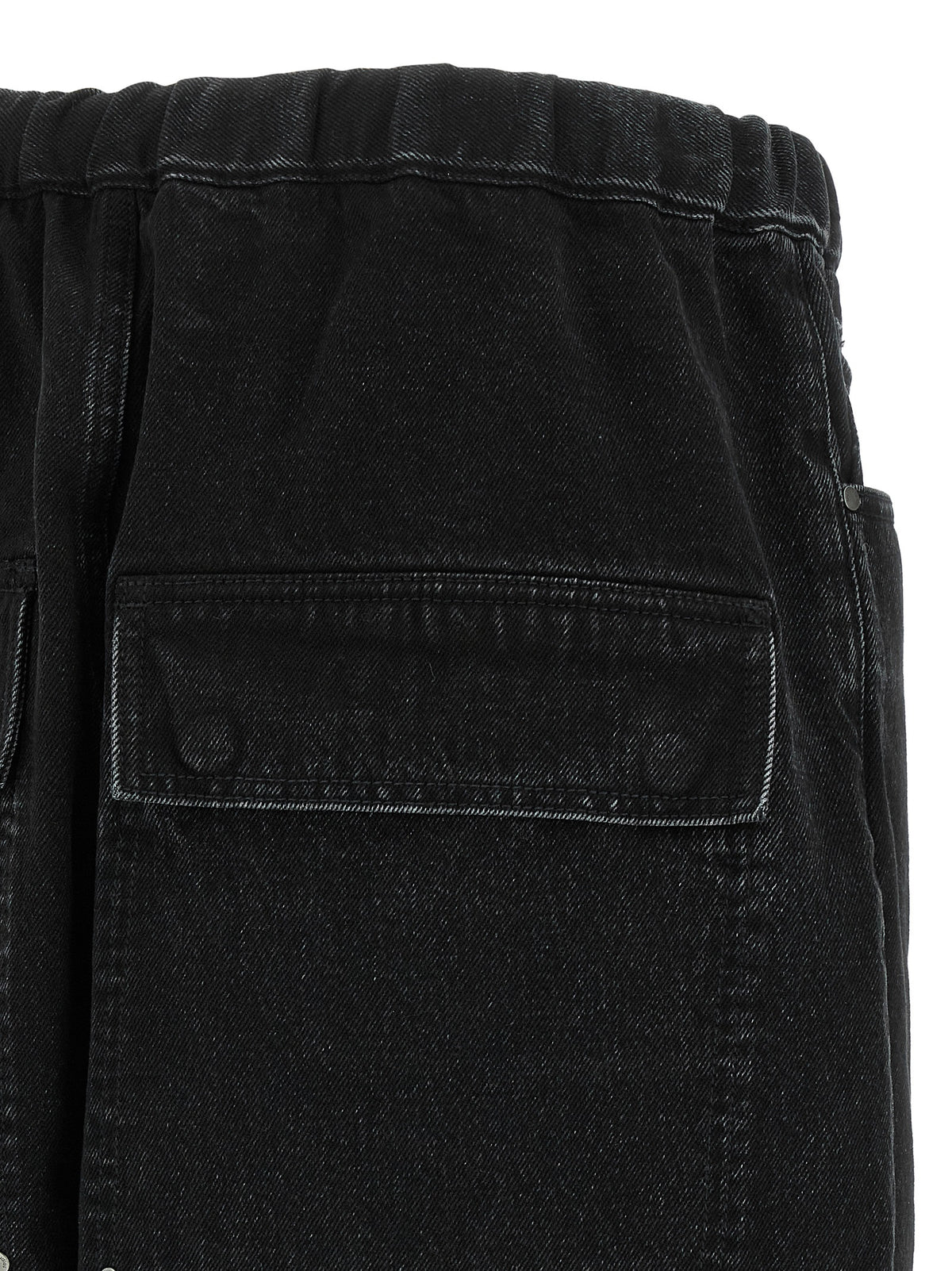 Entire Studios Men's Wide Denim Cotton Shorts - Black