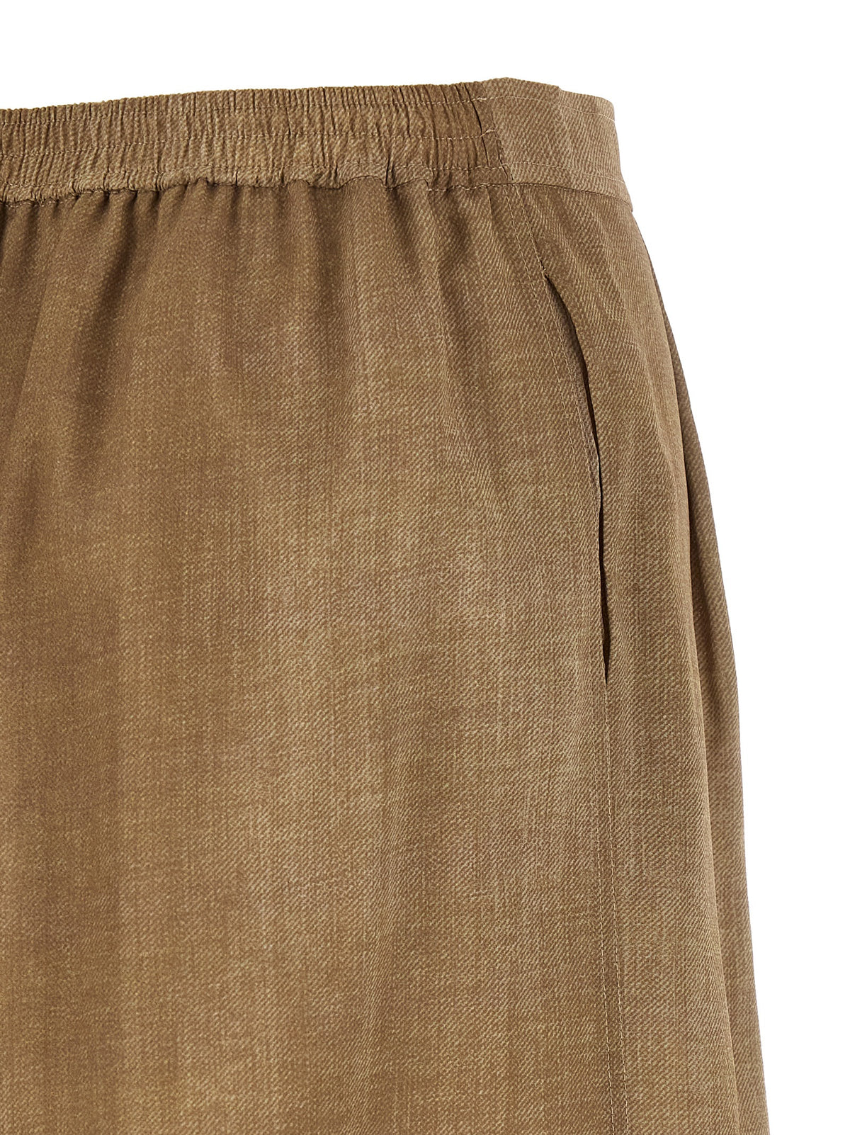 Ermanno Scervino Women's Polyester Denim Shorts - Beige Sand Print