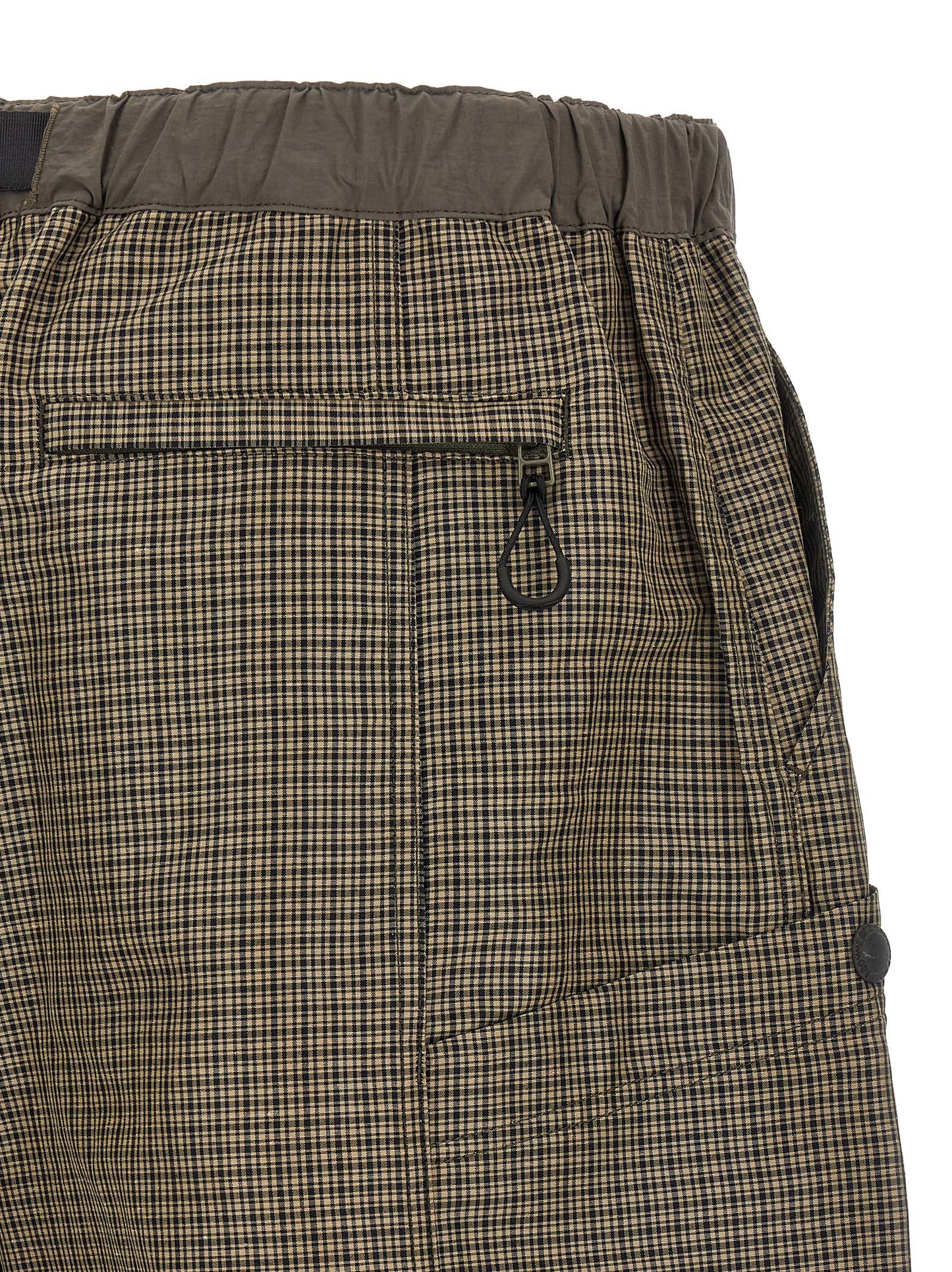 Comme Des Garçons Men's Wide Linen & Polyester Bermuda Shorts - Bicolour Green Patterned