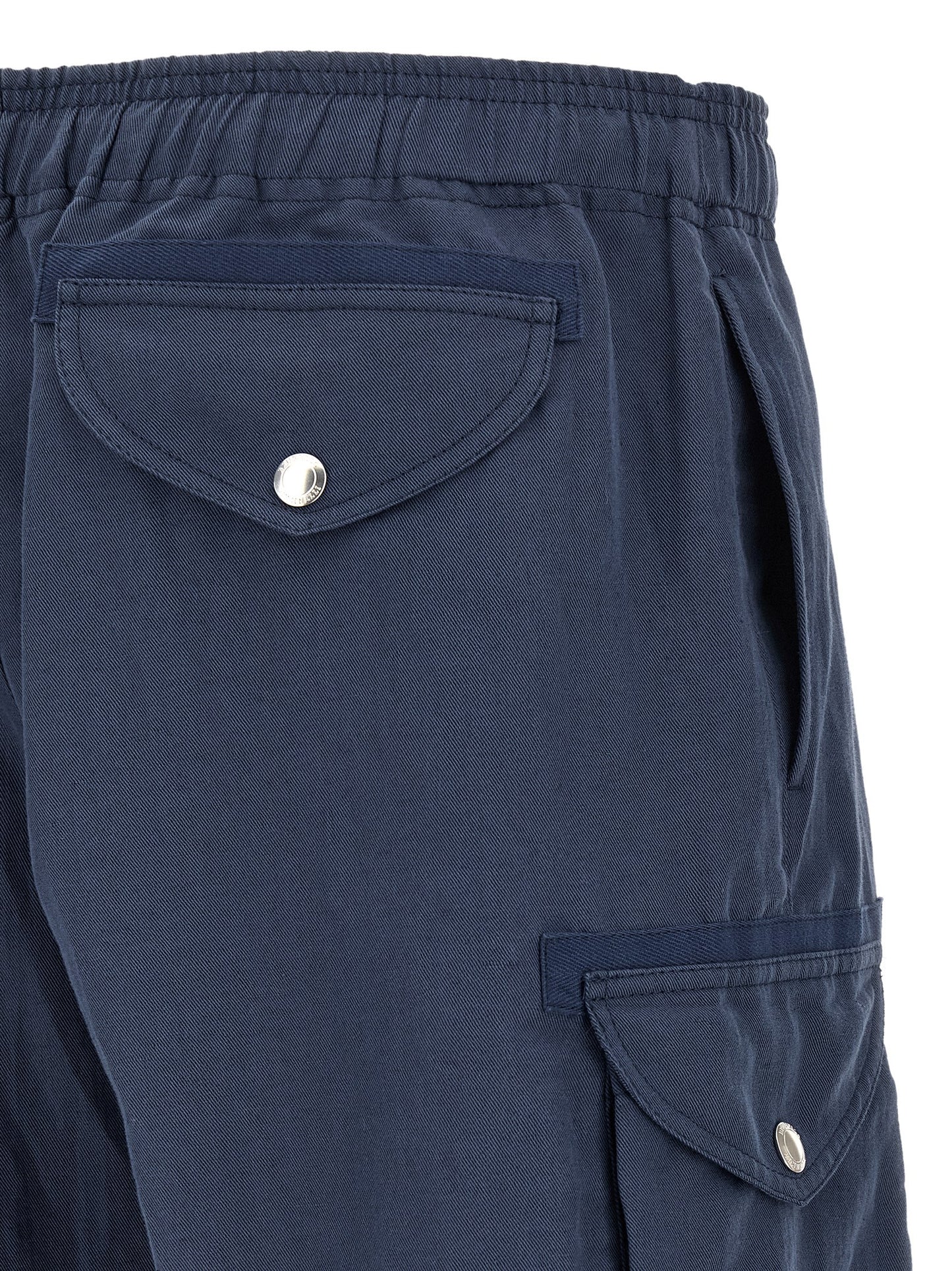 Bermuda Shorts by Brunello Cucinelli for men in linen & cotton blue features a eye catching straight-leg and short with a eye catching .
