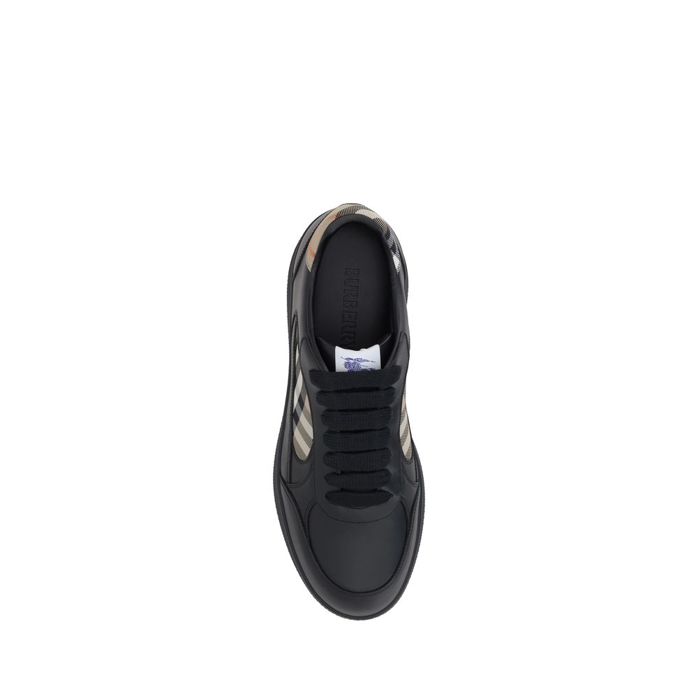 Burberry Men's Low Top TU Polyamide Polyurethane & Bos Taurus Calf Leather Sneakers - Black