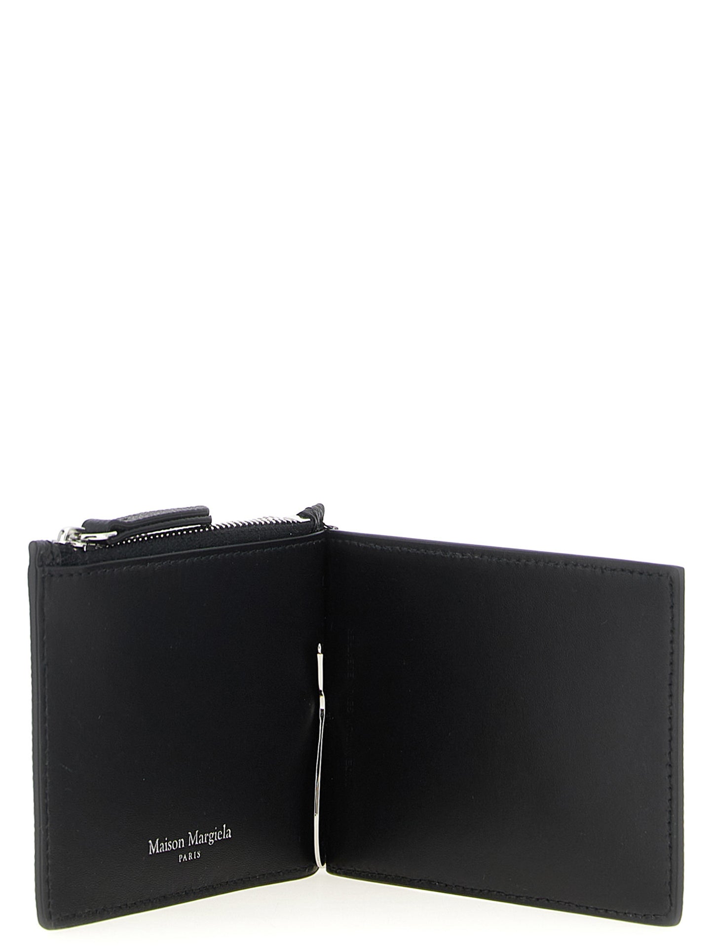 Wallet by Maison Margiela for men in leather & metal black showcases a enchanting silhouette, artfully detailed with the signature style of the Leather & Metal Wallet and functional .