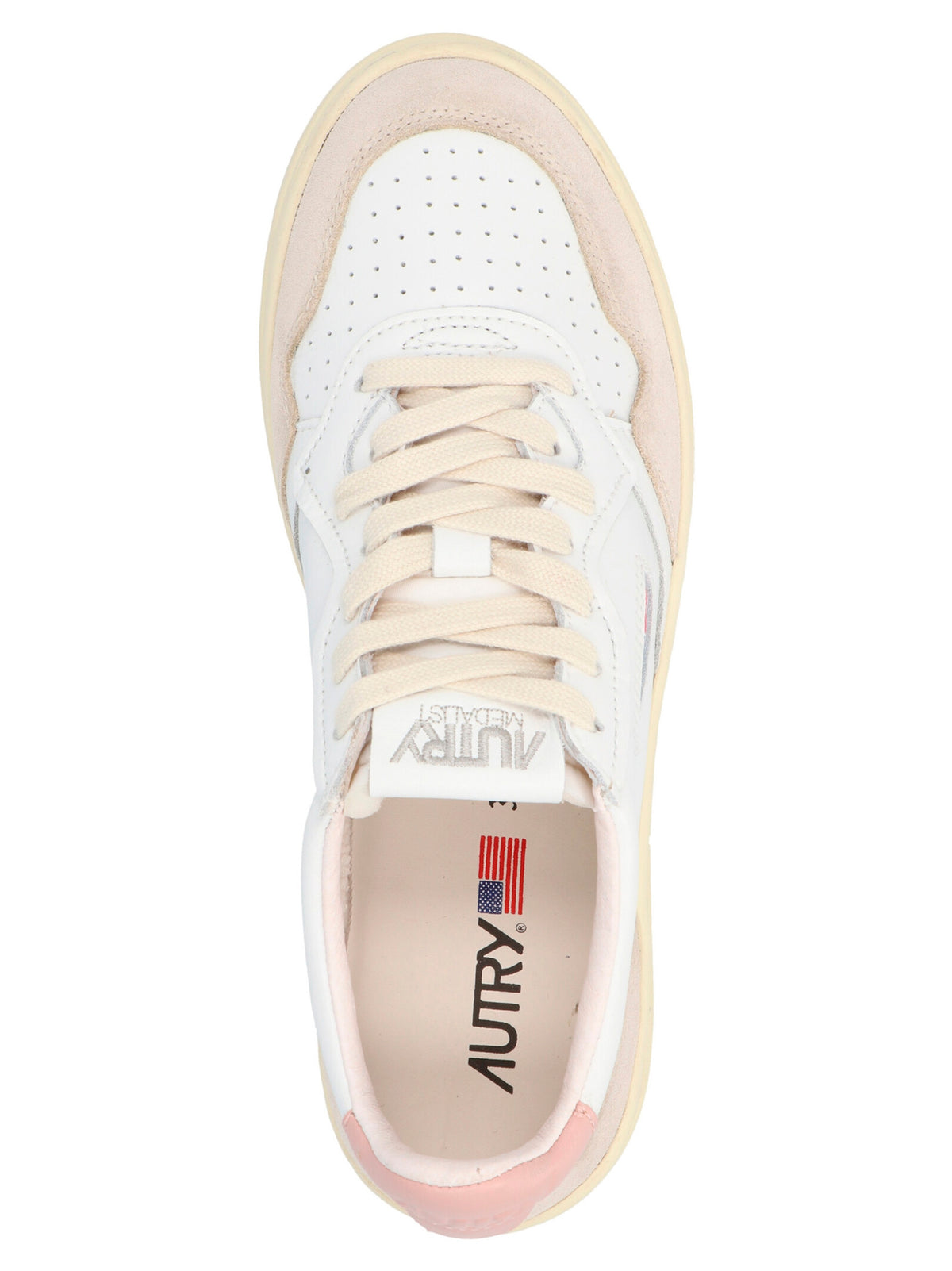 Sneakers by Autry for women in nylon & cowhide suede leather multicolor & pink presents a sumptuous silhouette, artfully capturing the essence of the Women's Casual Nylon & Cowhide Suede Leather Sneakers with its sumptuous casual style design.