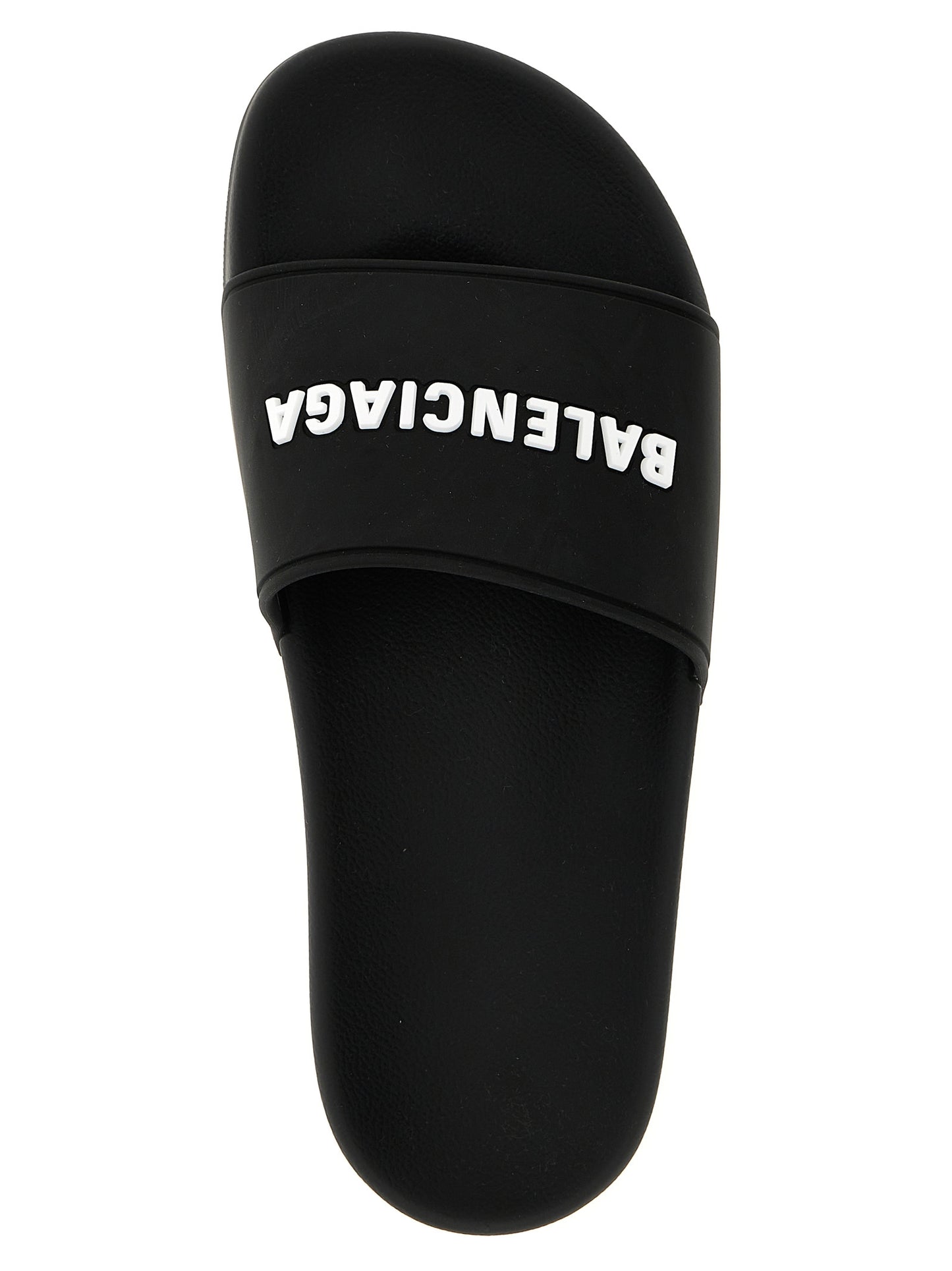 Balenciaga Women's Thermoplastic Polyurethane Sliders Sandals Flat Shoes - Bicolour Black White