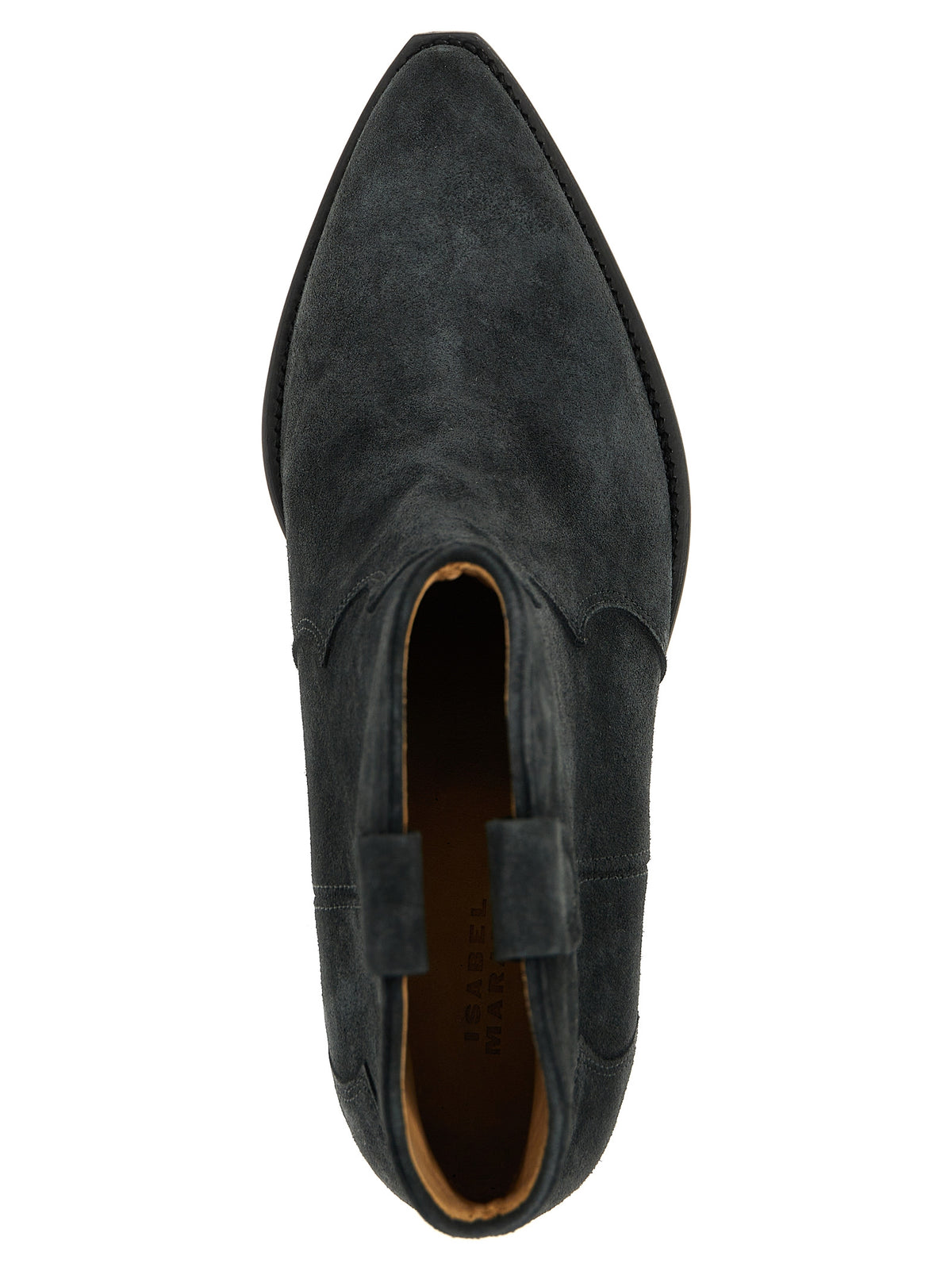 Isabel Marant Women's Bos Taurus Calf Suede Leather Cuban Ankle Chelsea Boots - Black