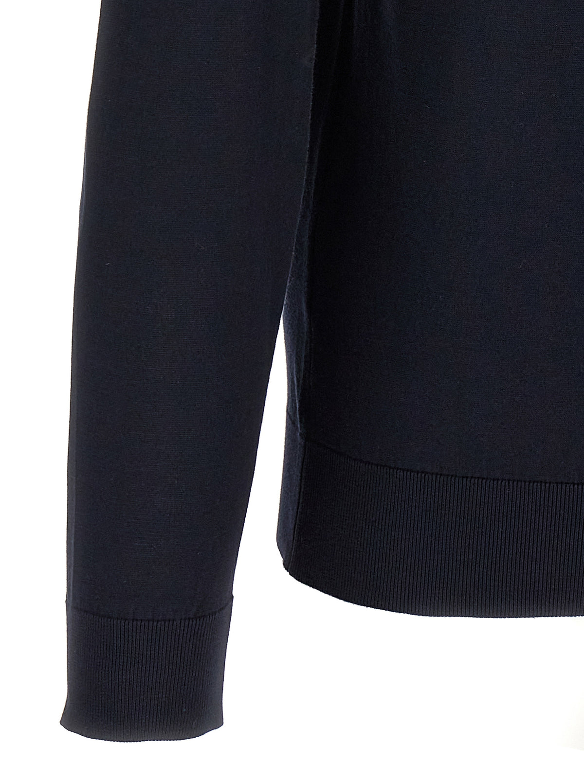 JOHN SMEDLEY Men's Crew Neck Cotton Cardigan - Blue