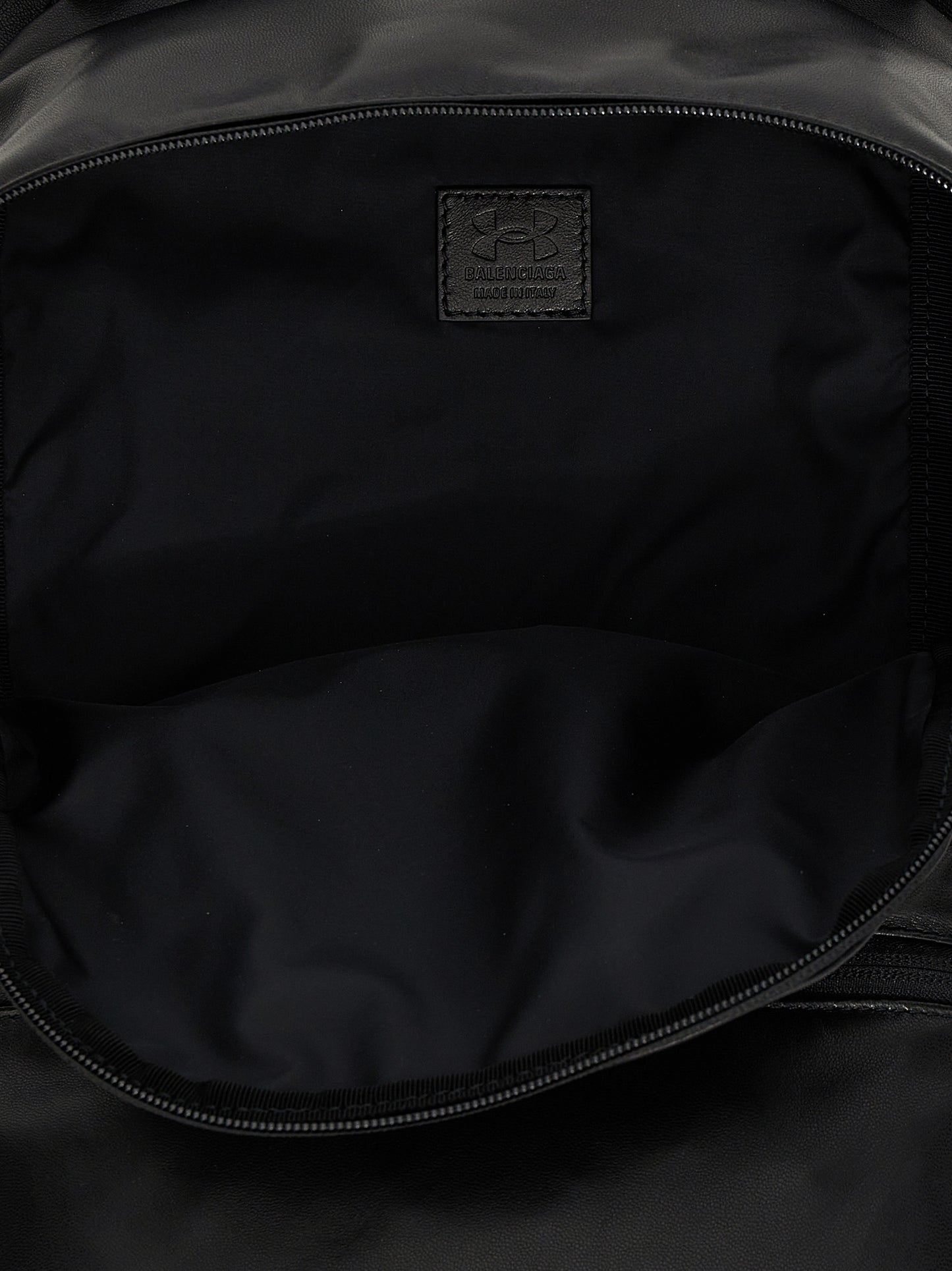 Balenciaga Polyester & Lamb Leather Backpack - Bicolour Black White Print