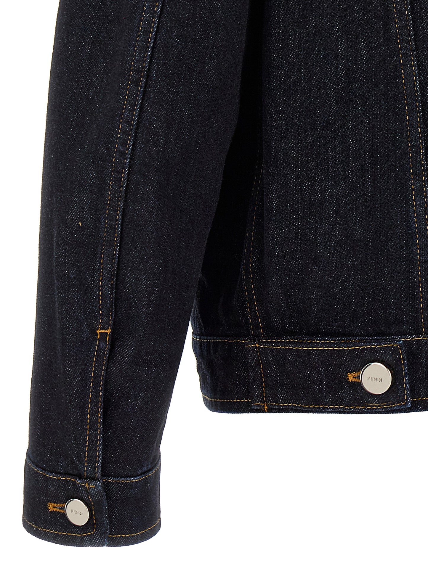 Trucker Jacket by Fendi for men in denim cotton blue features an contemporary silhouette, showcasing a sophisticated and contemporary pockets for a truly refined look.