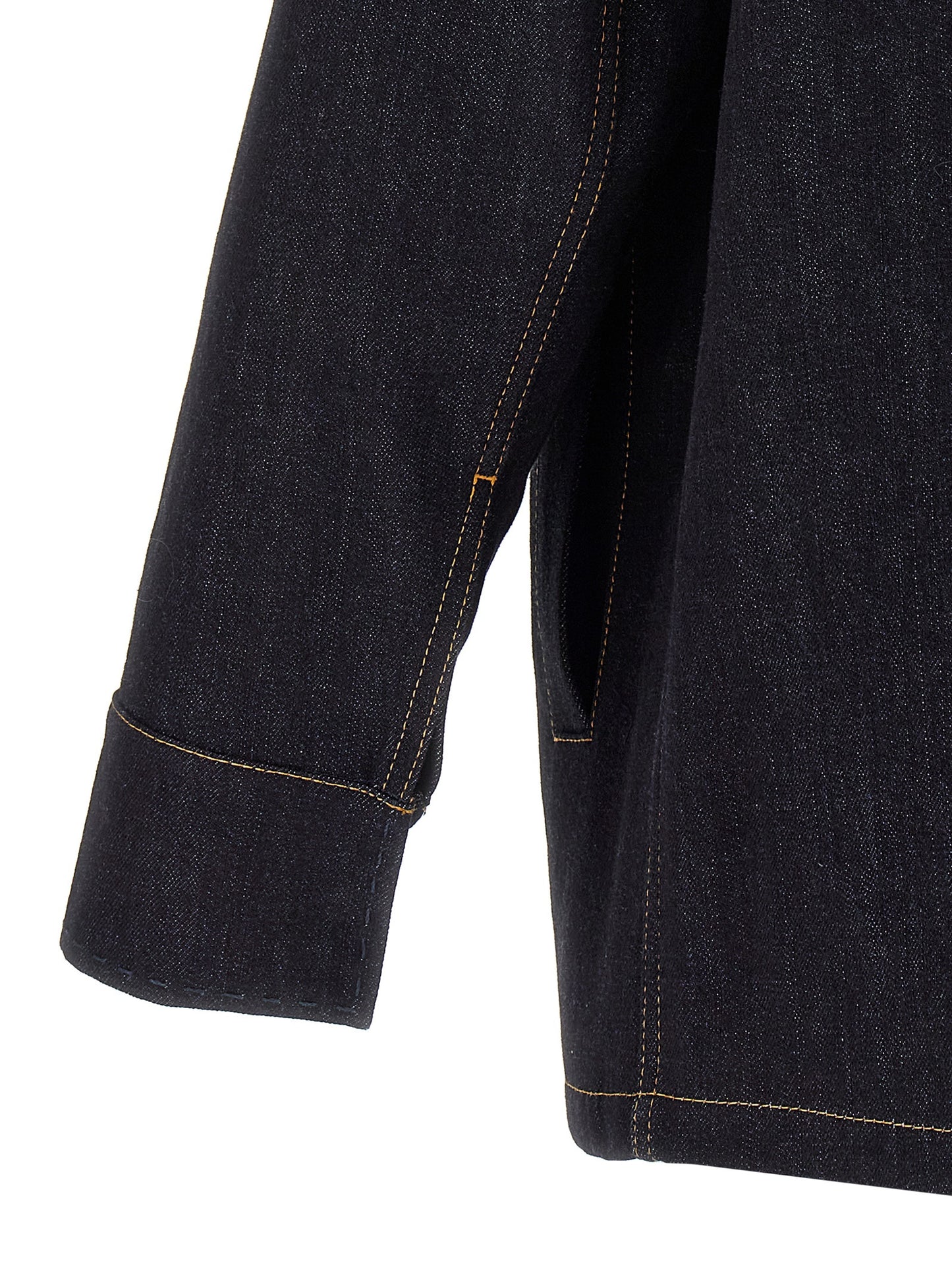 Fendi Men's Denim Cotton Trucker Jacket - Blue