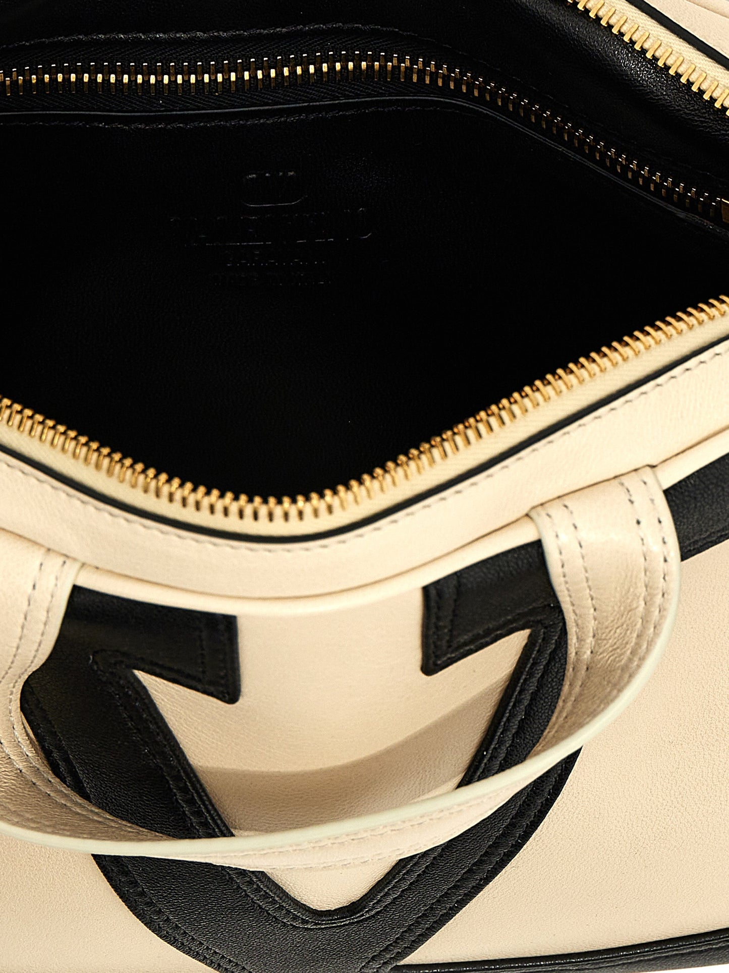 Valentino Garavani Viva Superstar V Logo Polyester Handbag - Bicolour Black White Signature
