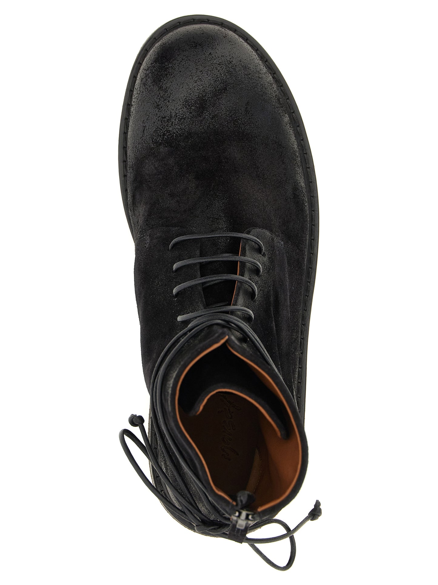 Marsell Men's Suede Leather & Cotton Chelsea Boots - Black