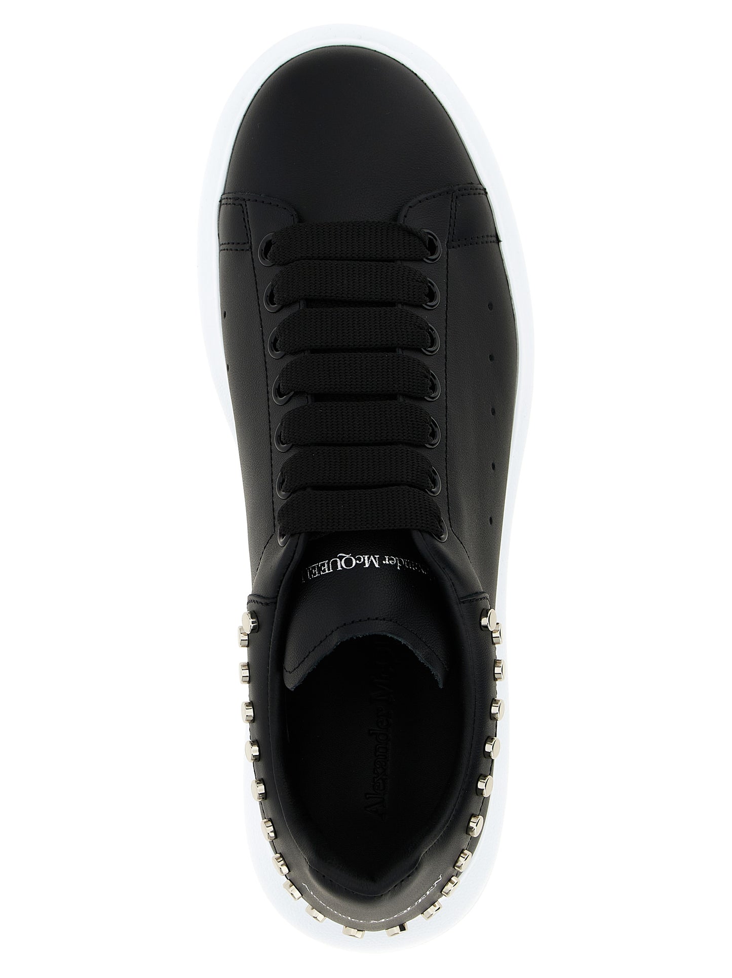 Sneakers by Alexander McQueen for men in calfskin leather black features an fashionable silhouette, showcasing the premium Men's Chunky Calfskin Leather Sneakers in a fashionable chunky style that offers a fashionable finish for refined style.