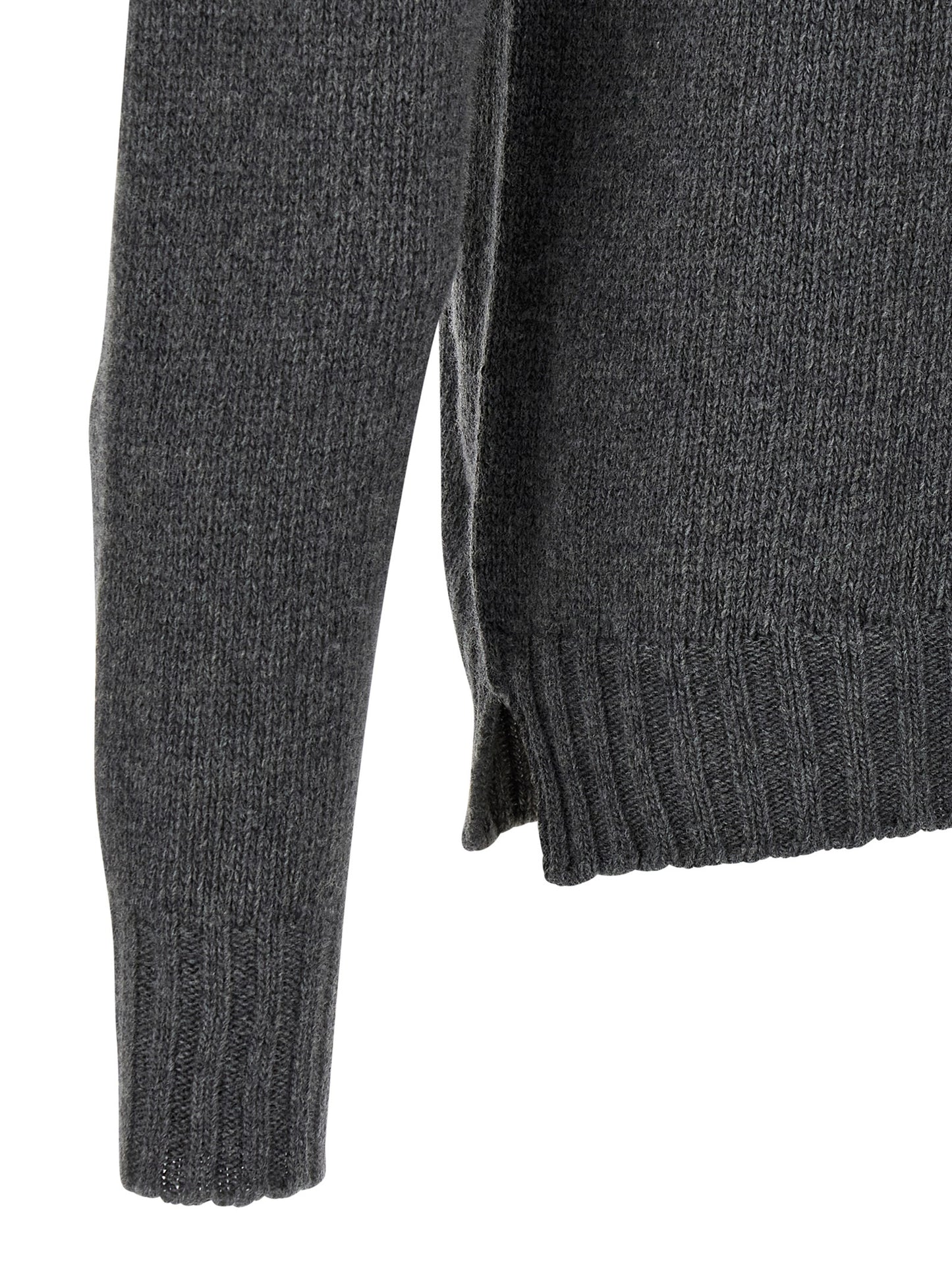 MA'RY'YA Men's Cashmere Modacrylic & VIrgin Wool Cardigan - Gray