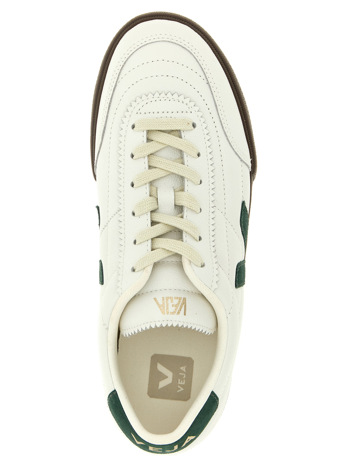 Veja Men's Low Top Leather & Rubber Sneakers - Bicolour Green