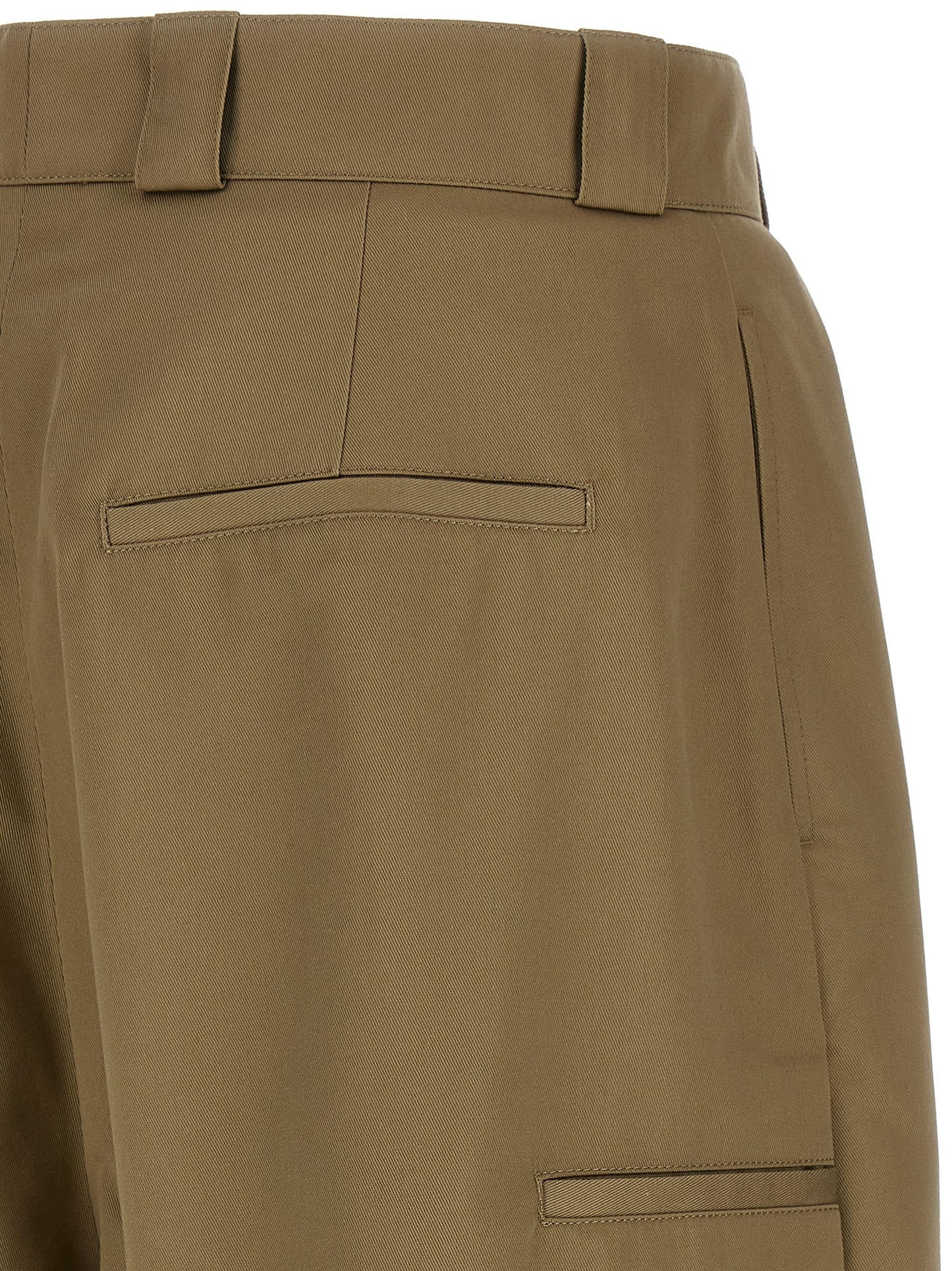 Chinos Pants by WILLY CHAVARRIA for men in cotton polyester beige features an utilitarian-chic silhouette, showcasing a utilitarian-chic straight-leg & wide with a long cut and for a refined look.