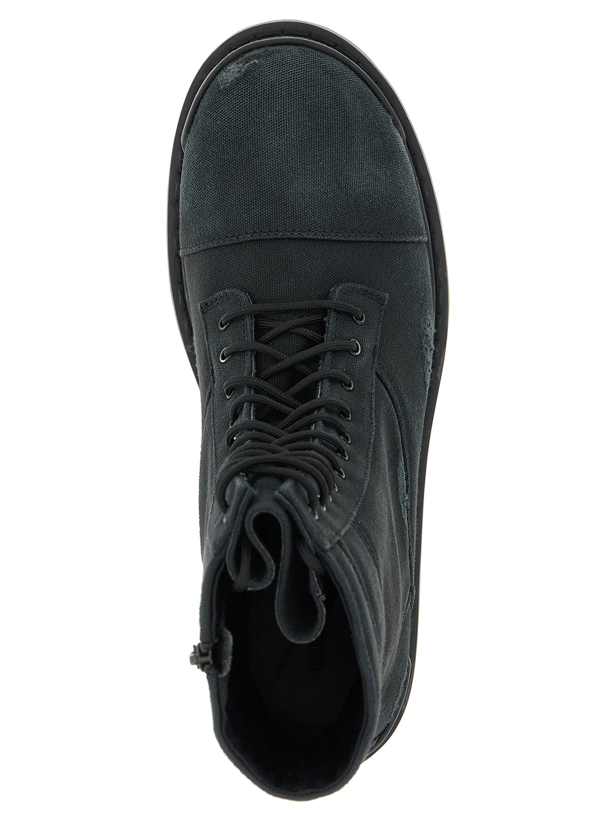Lace-Up Chelsea Combat Boots by Balenciaga for men in cotton canvas black & signature features an dynamic silhouette, showcasing the dynamic Icon Men's Cotton Canvas Lace-Up Chelsea Combat Boots design with its distinctive and elegant .