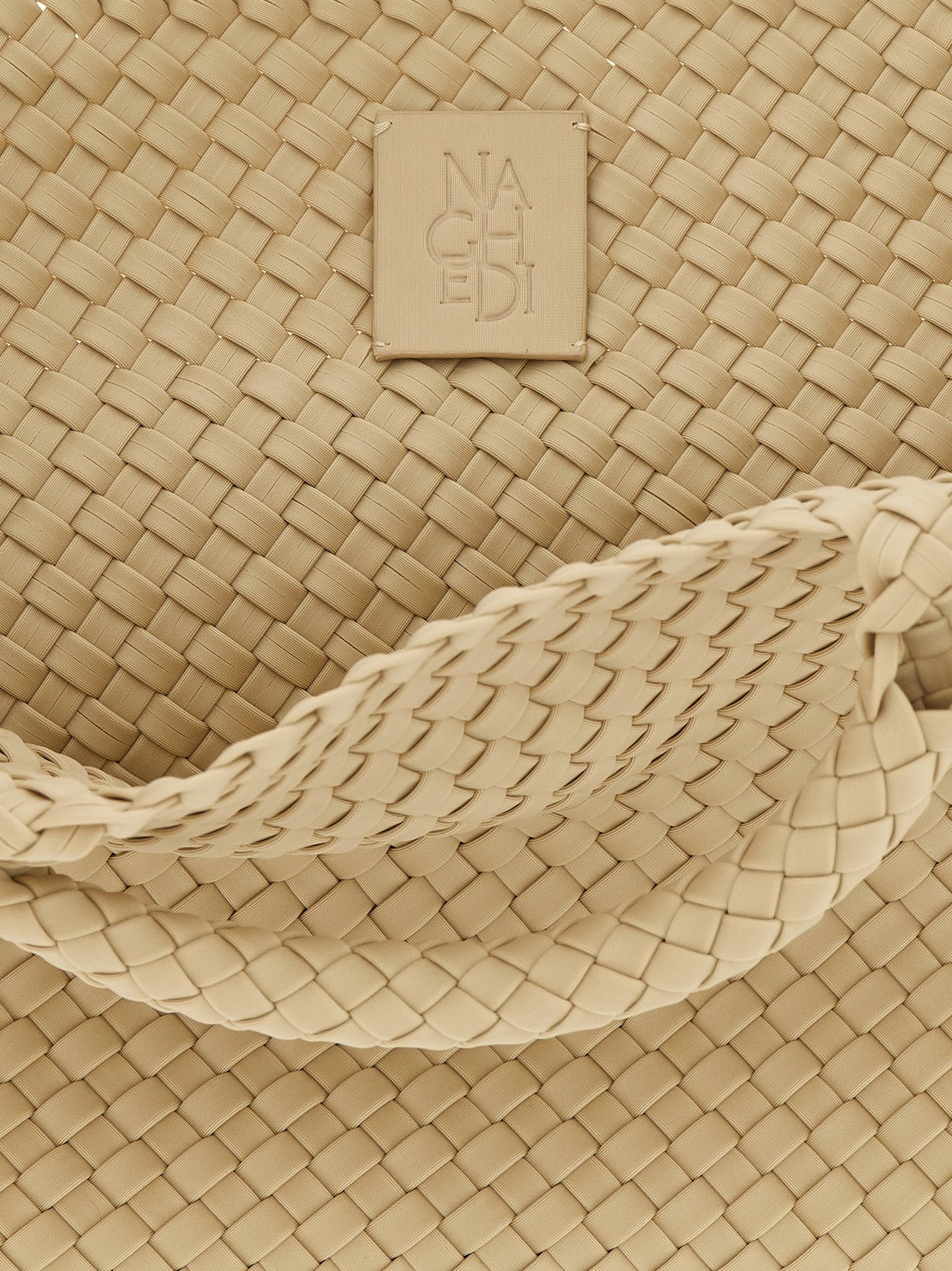 NAGHEDI St Barths Modal & Viscose Tote Clutch Bag - Beige