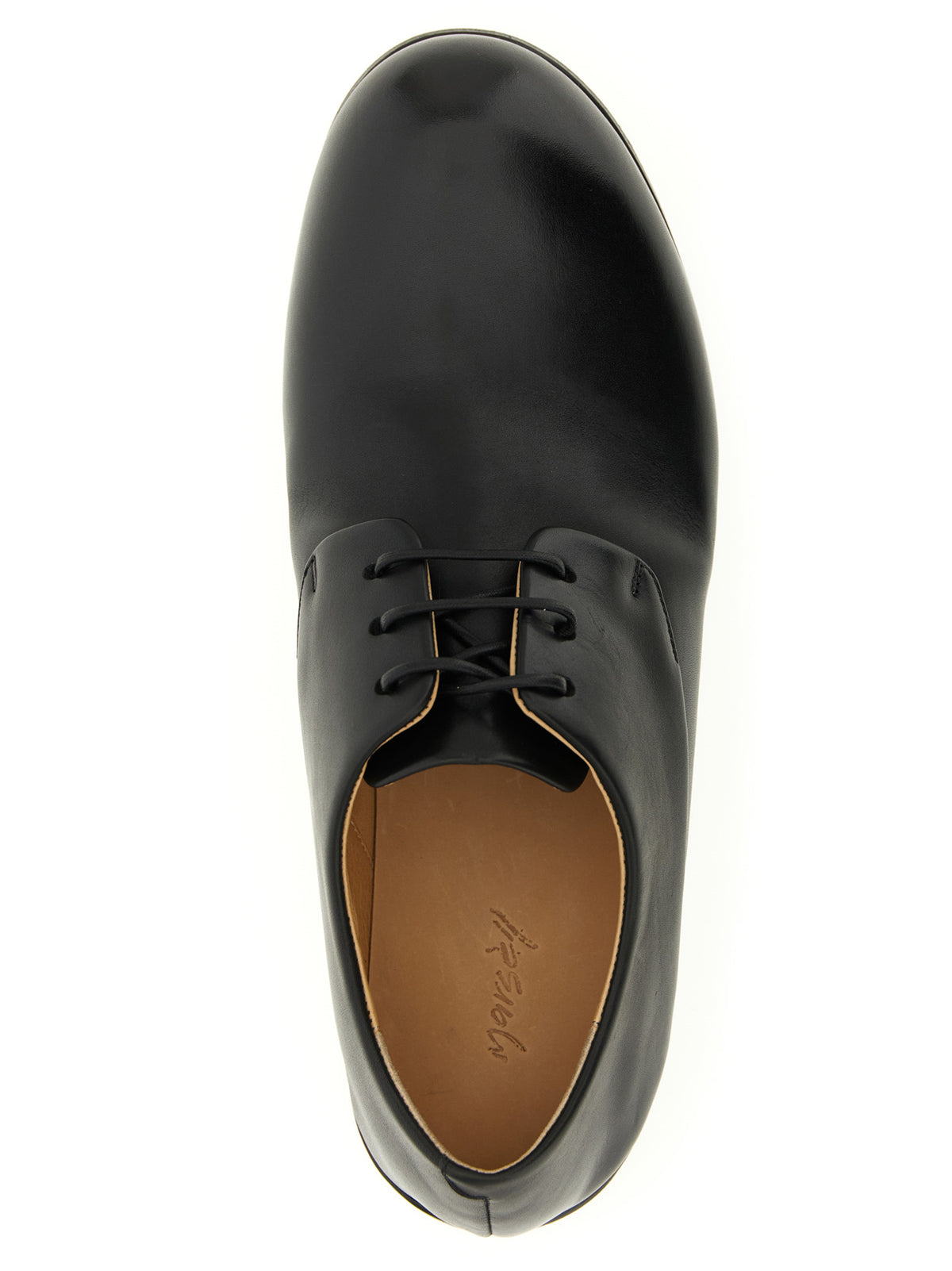 Marsell Men's Bos Taurus Calfskin Leather Derby Shoes - Black