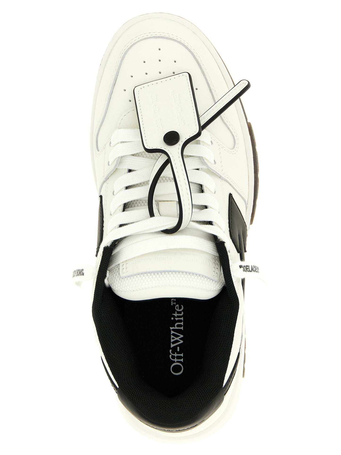 Sneakers by Off-White for women in polyester & calfskin leather bicolour, black & white features an versatile design from the Women's Low Top Polyester & Calfskin Leather Sneakers collection, highlighting a versatile low-top style for a premium, high-fashion look.