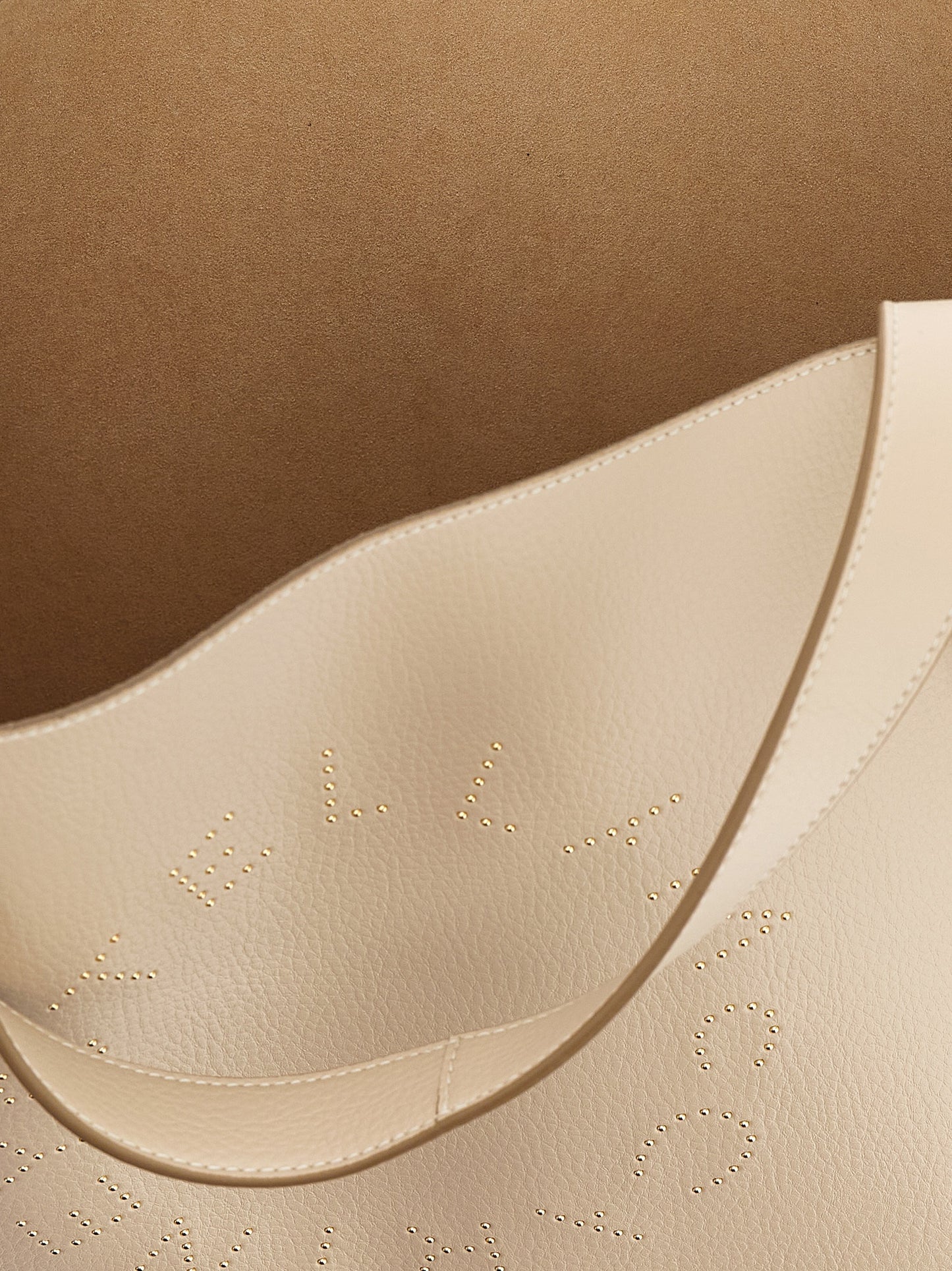 Stella McCartney Logo Bag Polyamide Shopper Tote Clutch - Beige