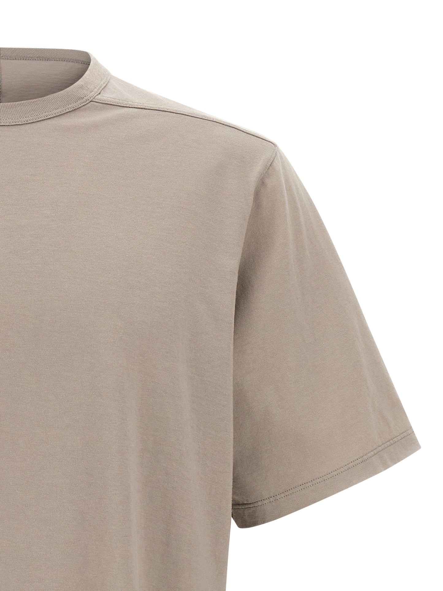 T-Shirt by Rick Owens for men in cotton beige features an edgy silhouette, meticulously detailed with a sophisticated and for a truly edgy finish.