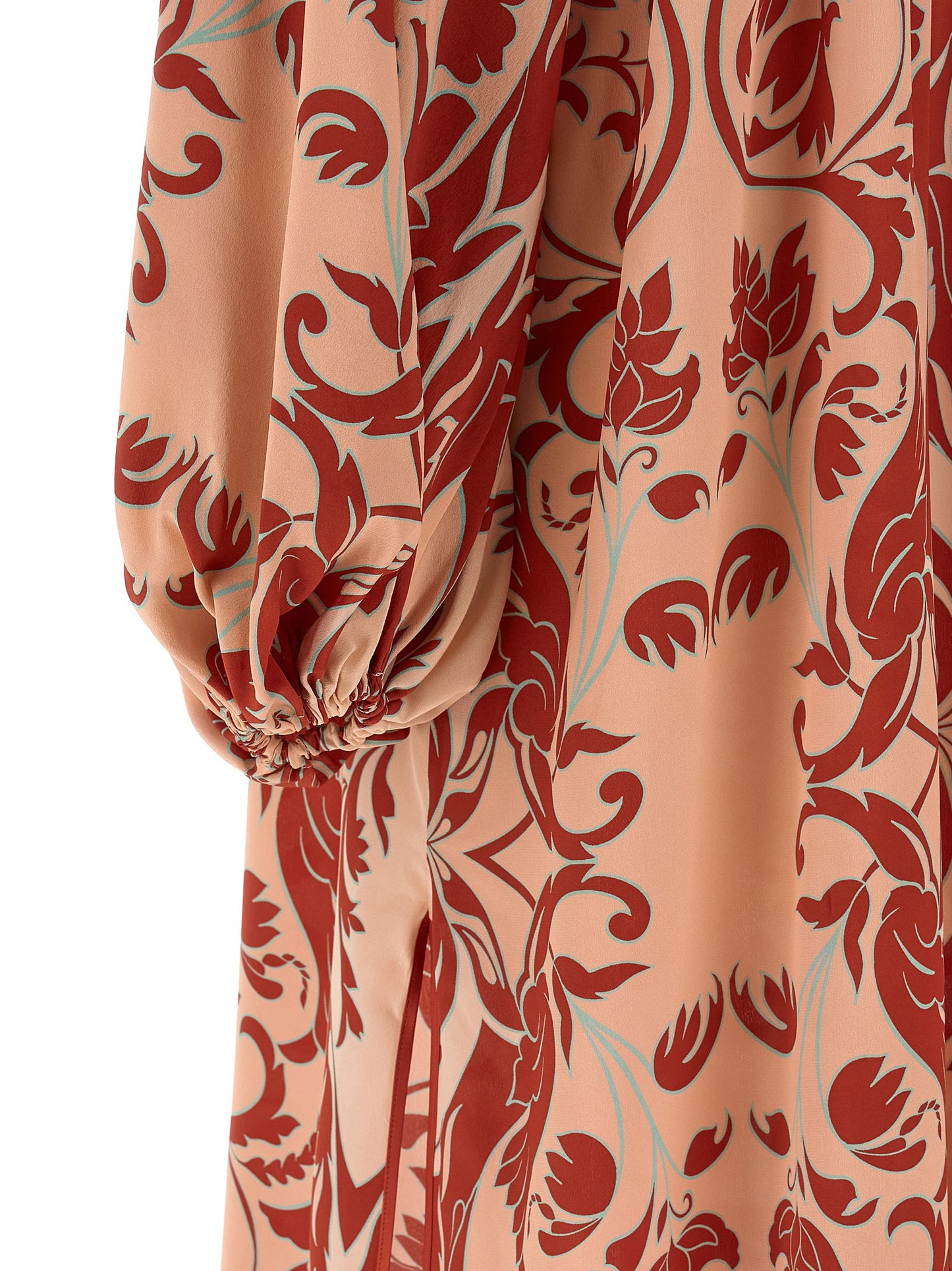 Dress by F.R.S. - FOR RESTLESS SLEEPERS for women in silk crepe satin multicolor, pink & print features an sultry silhouette defined by a and , falling to an sultry maxi long for a sultry look.
