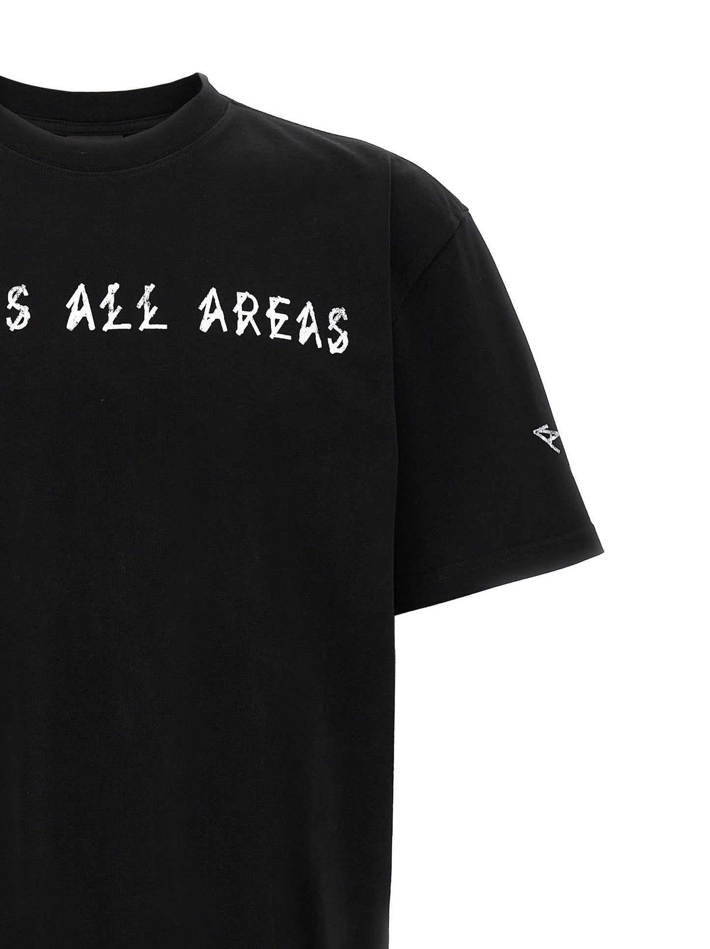 T-Shirt by 44 Label Group for men in cotton bicolour, black, white & print showcases a chic silhouette, artfully detailed with a chic and for a chic finish.