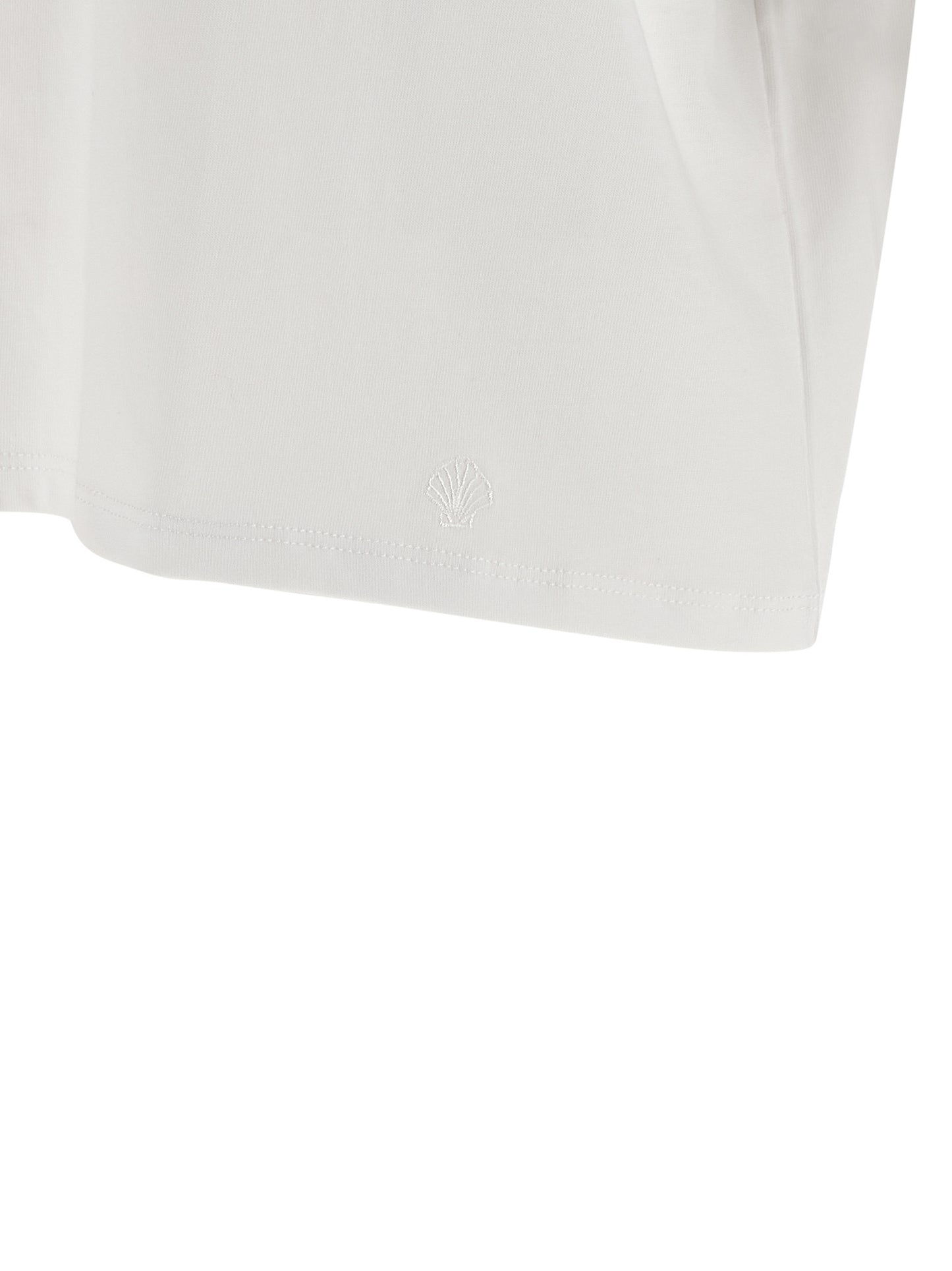 Loulou De Saison Lou Women's Short-Sleeve Crew Neck Cotton T-Shirt - White