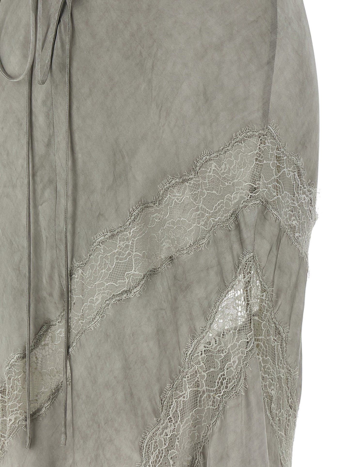 The Andamane Women's Mermaid Wide Neck Satin Viscose Long Dress - Gray