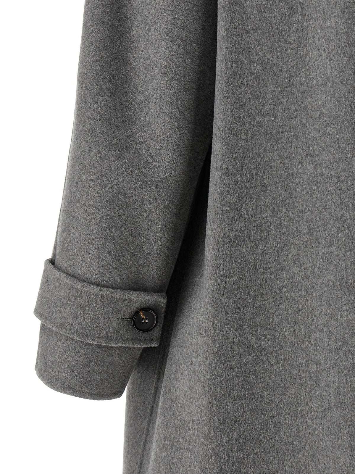 S Max Mara Women's Lightweight Single Breasted Virgin Wool Overcoat - Gray