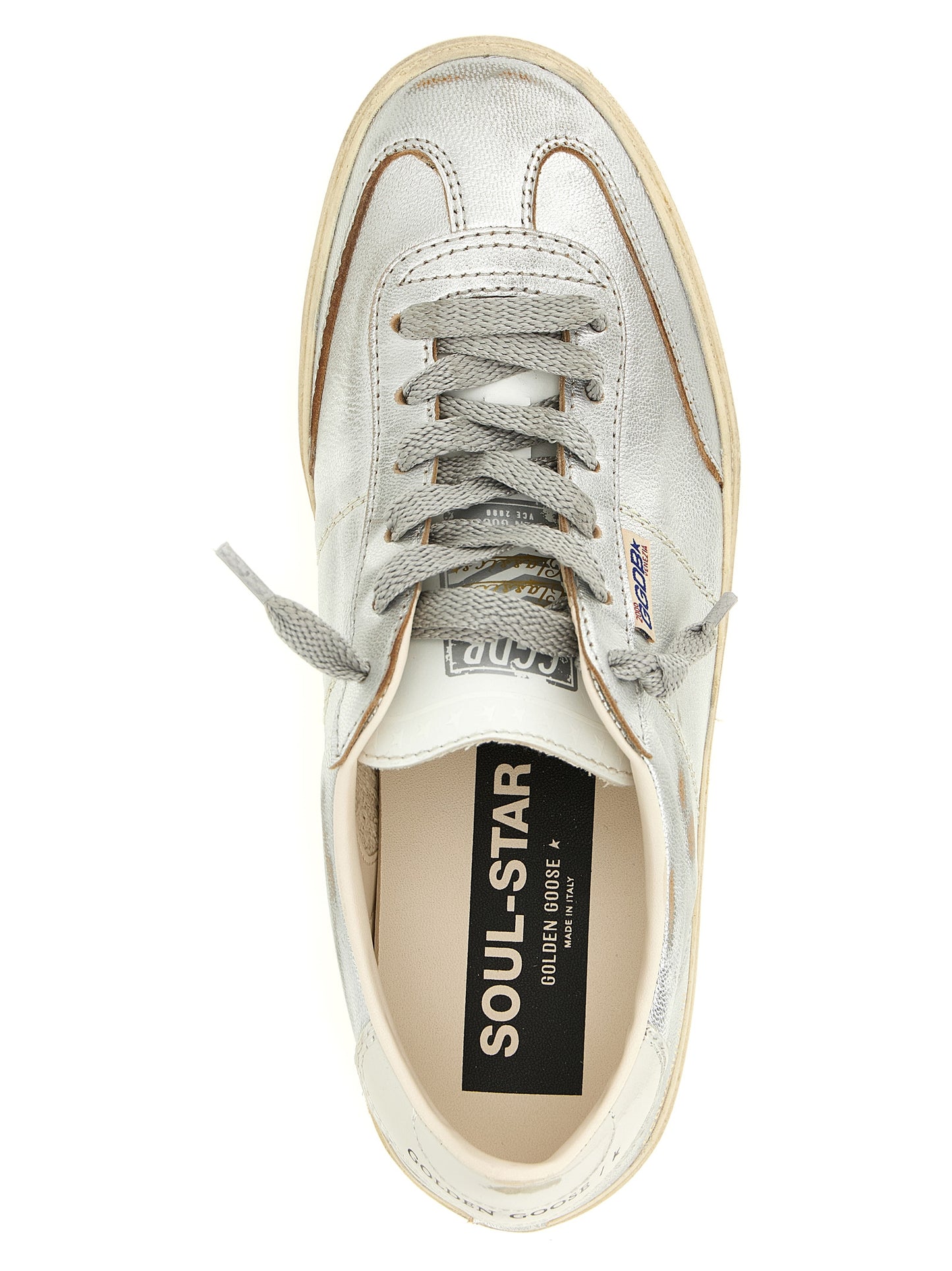 Golden Goose Star Women's Low Top Cowhide & Goat Leather Sneakers - Silver
