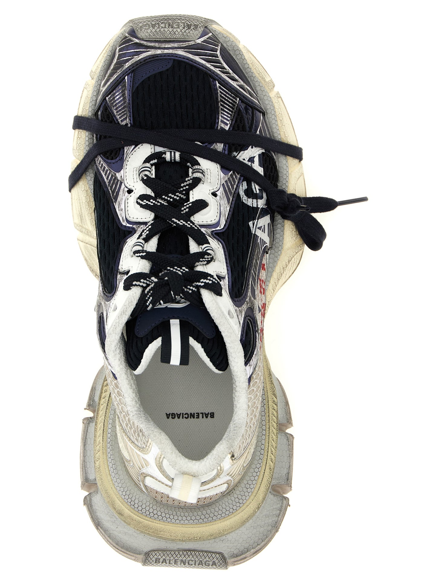 Balenciaga Men's Athletic Polyester Polyurethane & Polyethylene Sneakers - Multicolor Print
