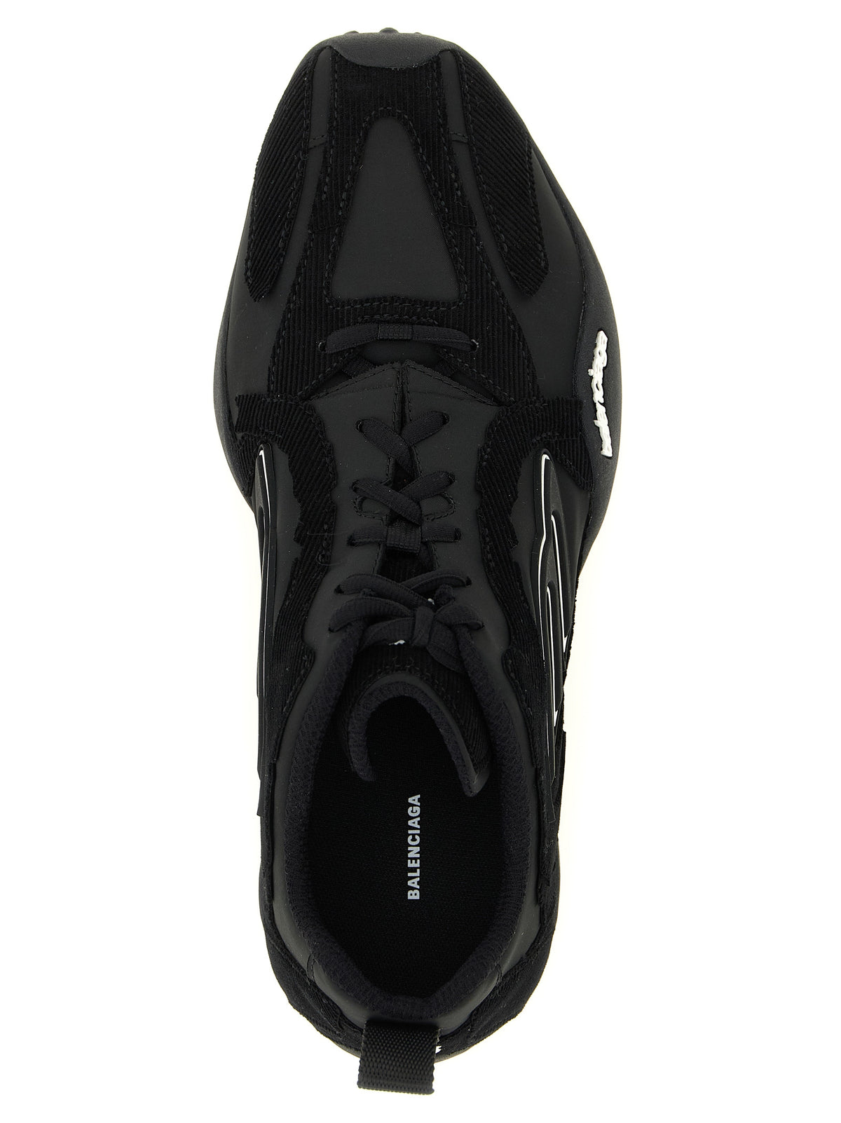 Balenciaga Men's Athletic Polyester & Cotton Sneakers - Black Patterned