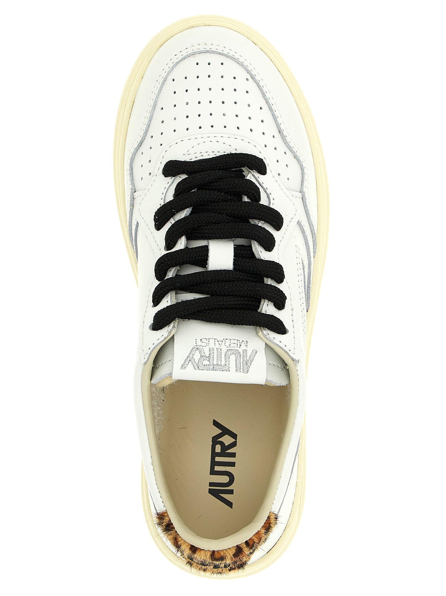 Autry Pony Women's Low Top Bos Taurus Cowhide Leather Sneakers - Animal Brown Signature Print
