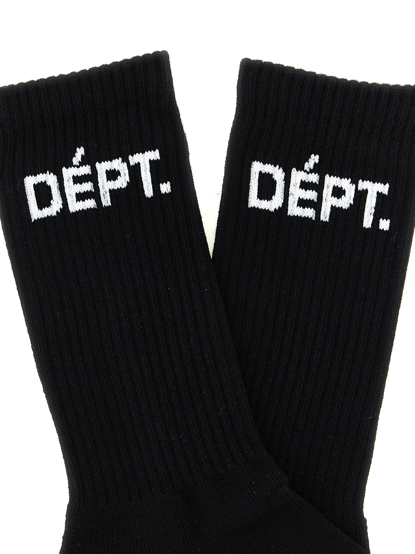 GALLERY DEPT. Men's Stretch Polyester Cotton Socks - Bicolour Black White