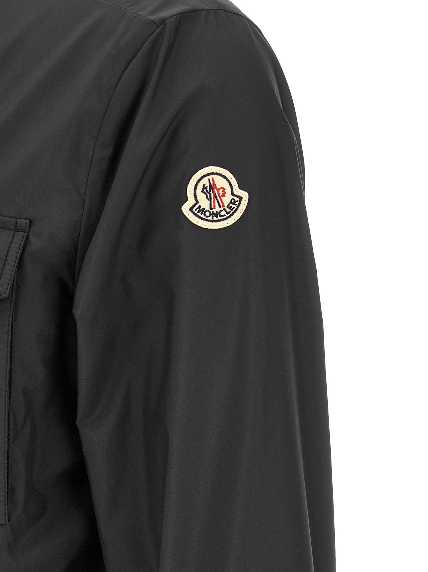 Moncler Men's Overshirt Polyester Felt Hooded Vest - Multicolor