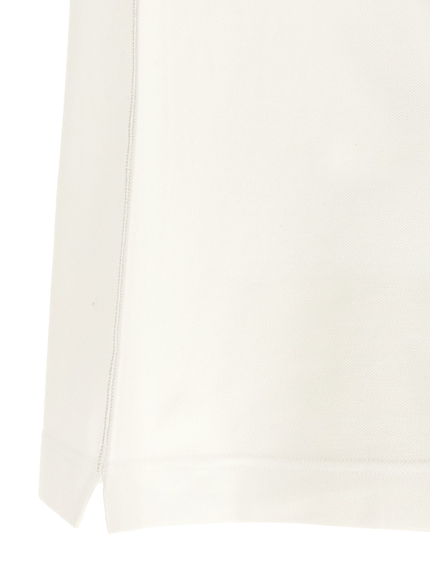 Dolce & Gabbana Men's Leather & Cotton Polo Shirt - White