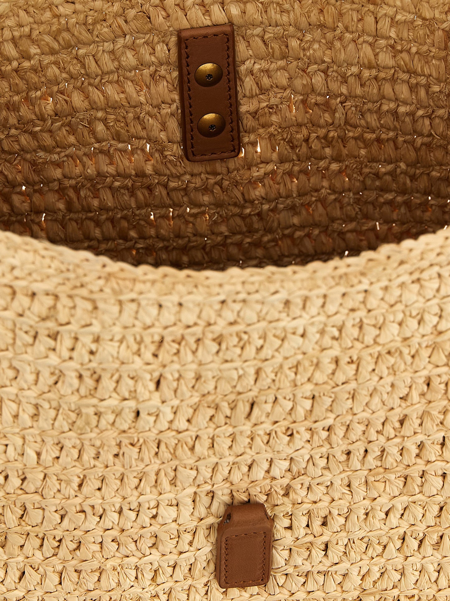 Saint Laurent Le 5 A 7 Cassandre Raffia Polyurethane Leather Small Shoulder Bag - Beige Signature